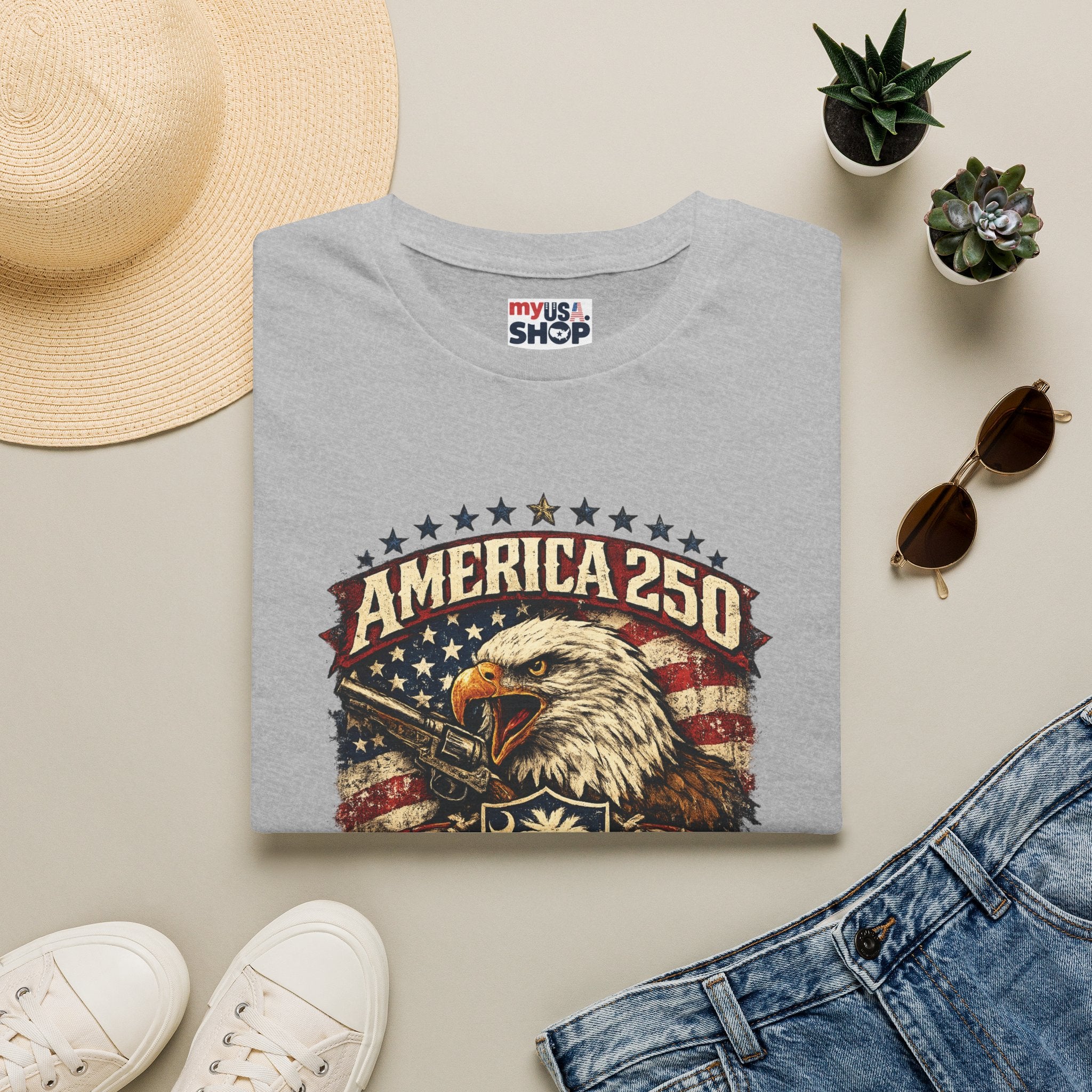 T-Shirt — America 250 South Carolina Vintage Eagle Patriotic Tee