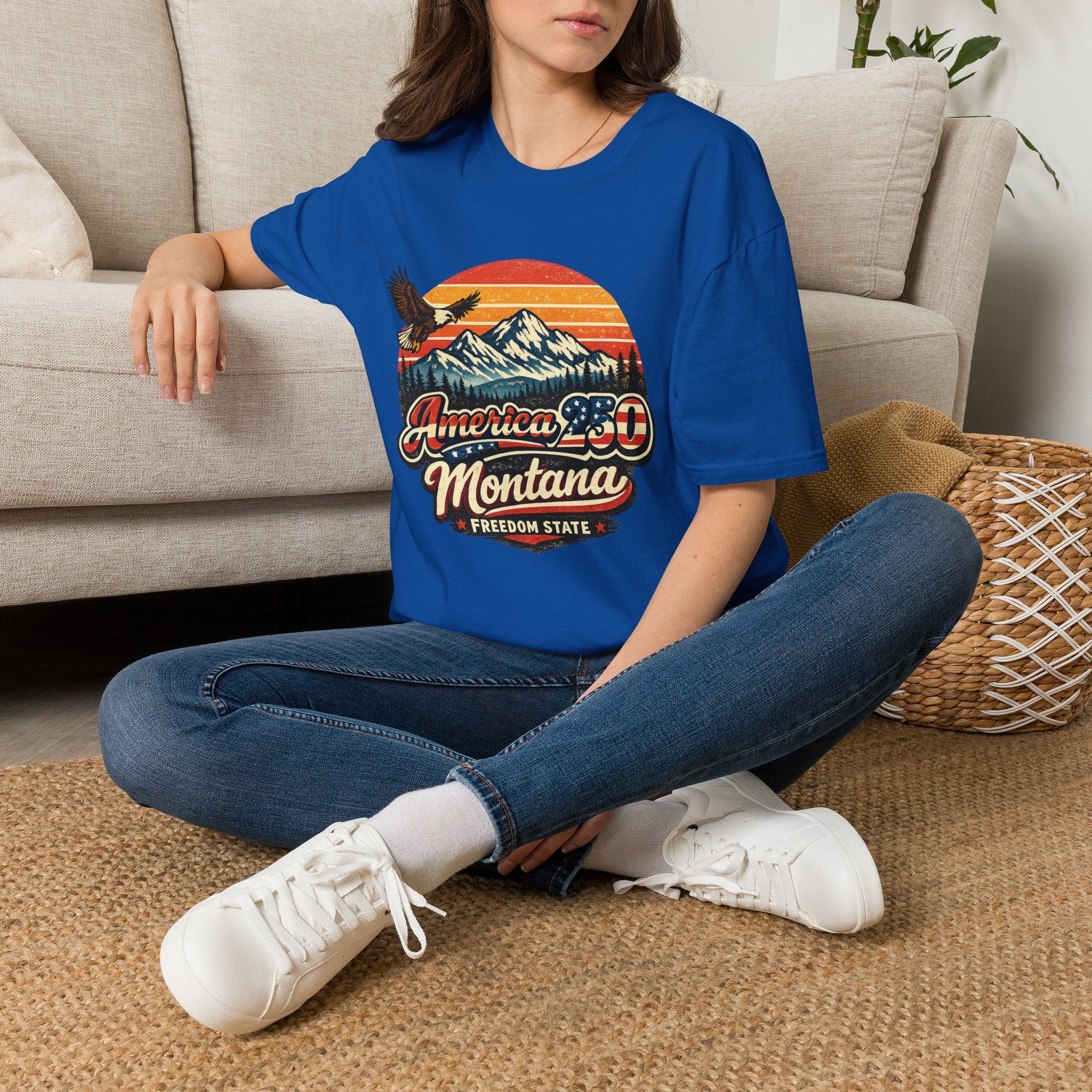 America 250 x Montana Vintage Eagle — America 80s Retro Mountain