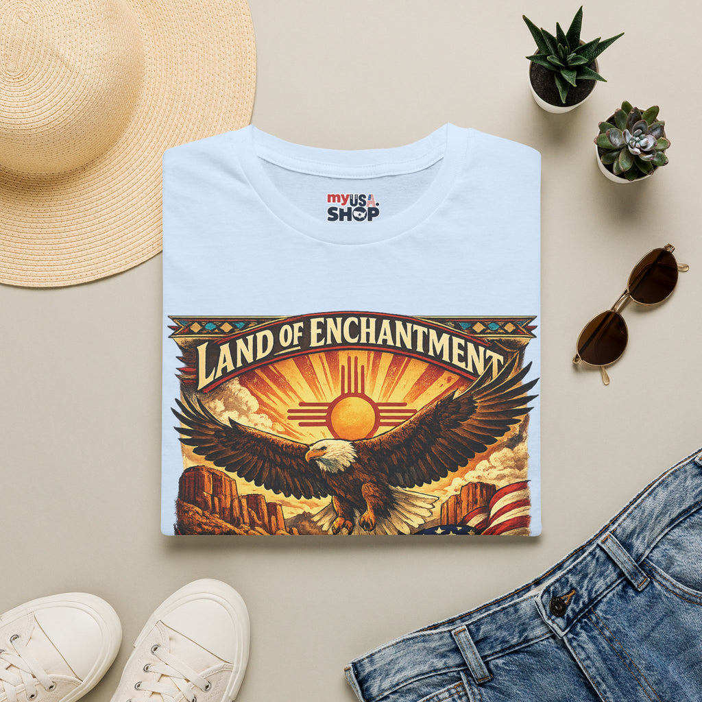 America 250 Land of Enchantment Eagle — New Mexico Patriotic Graphic Tee