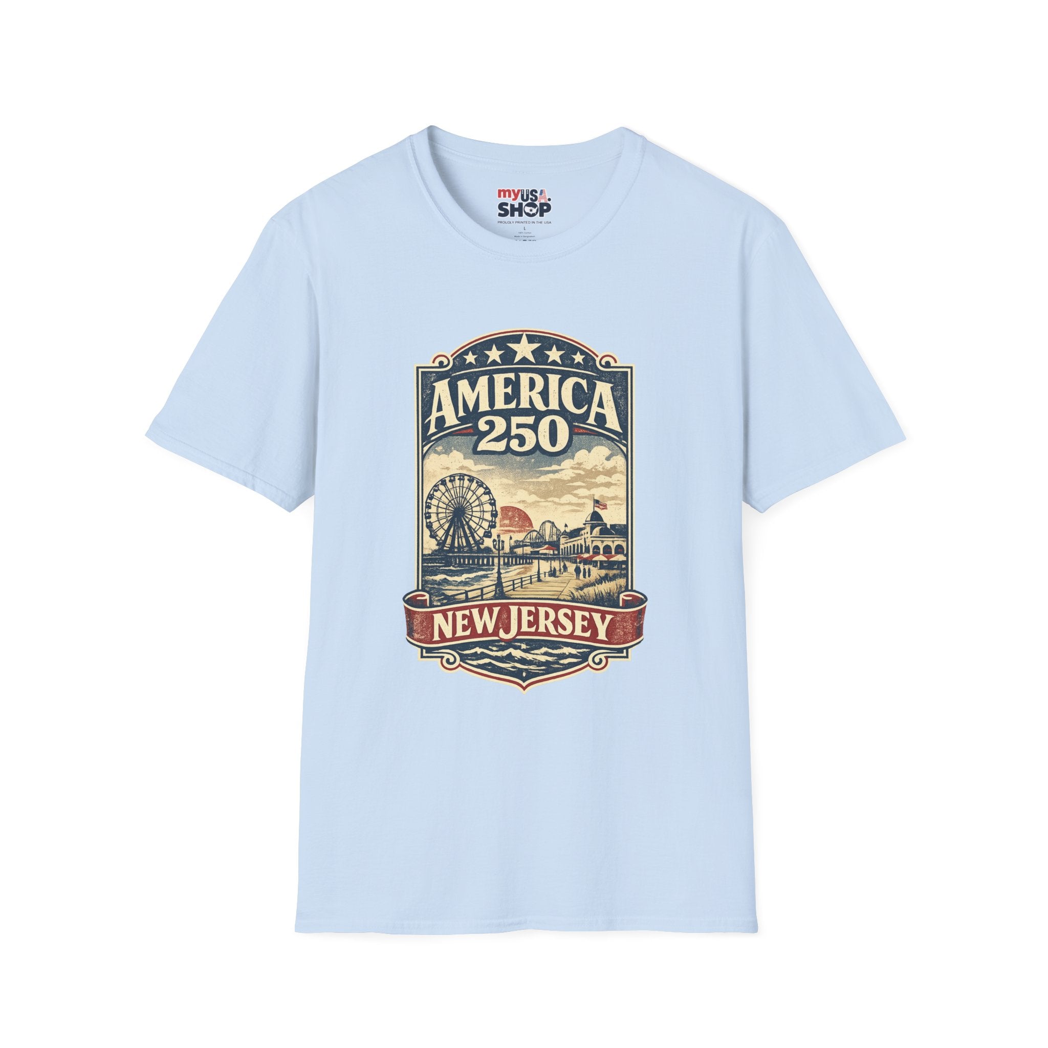 America 250 New Jersey Vintage Patriotic Graphic