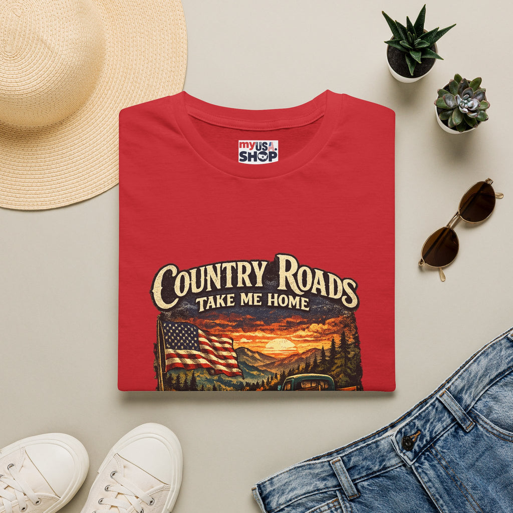 America 250 T-Shirt — "Take Me Home" West Virginia Scenic Graphic Tee