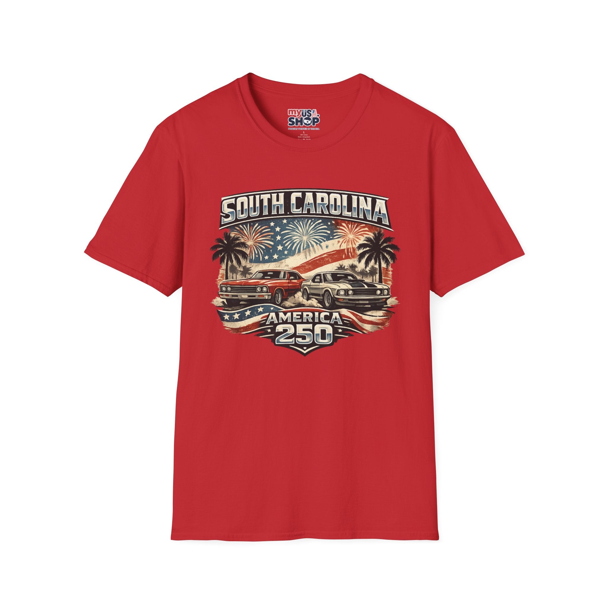 America 250 South Carolina Retro Fireworks T-Shirt