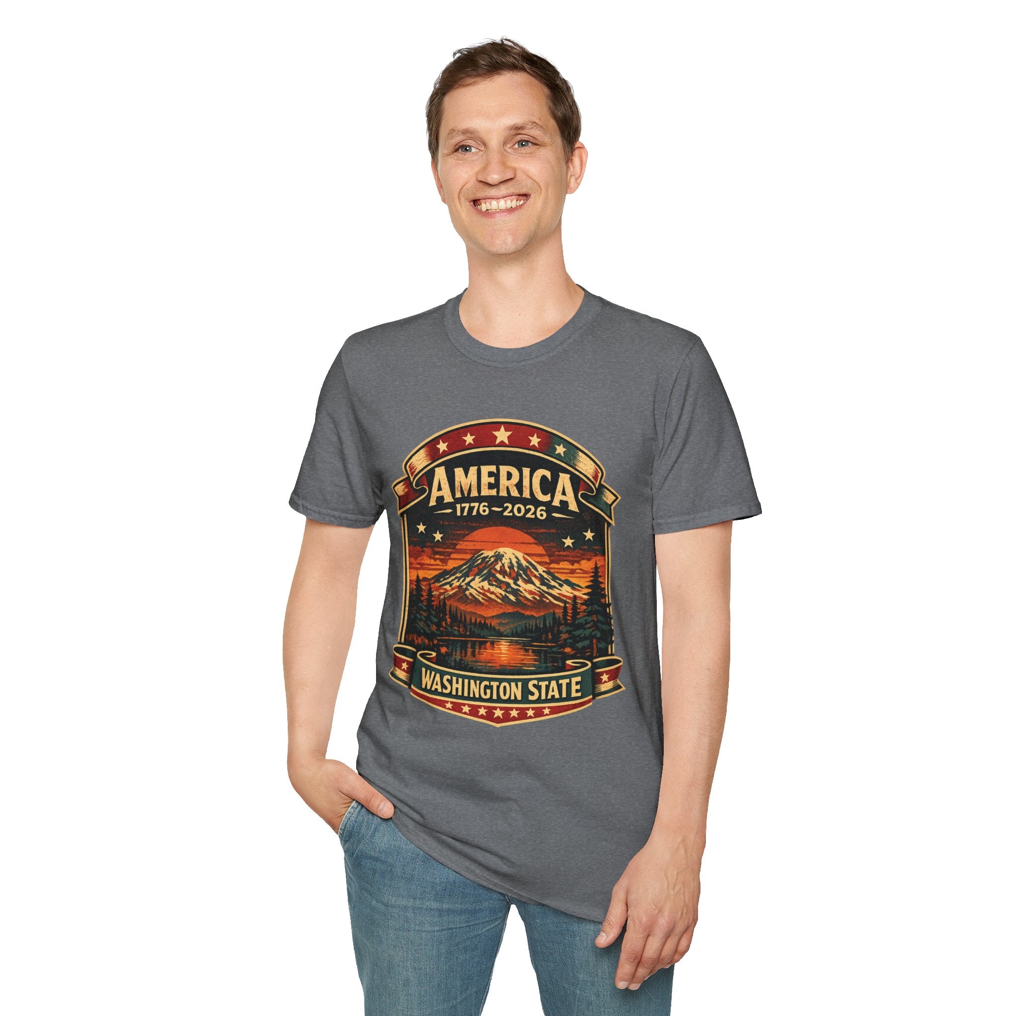 America 250 - Washington State Vintage T-Shirt