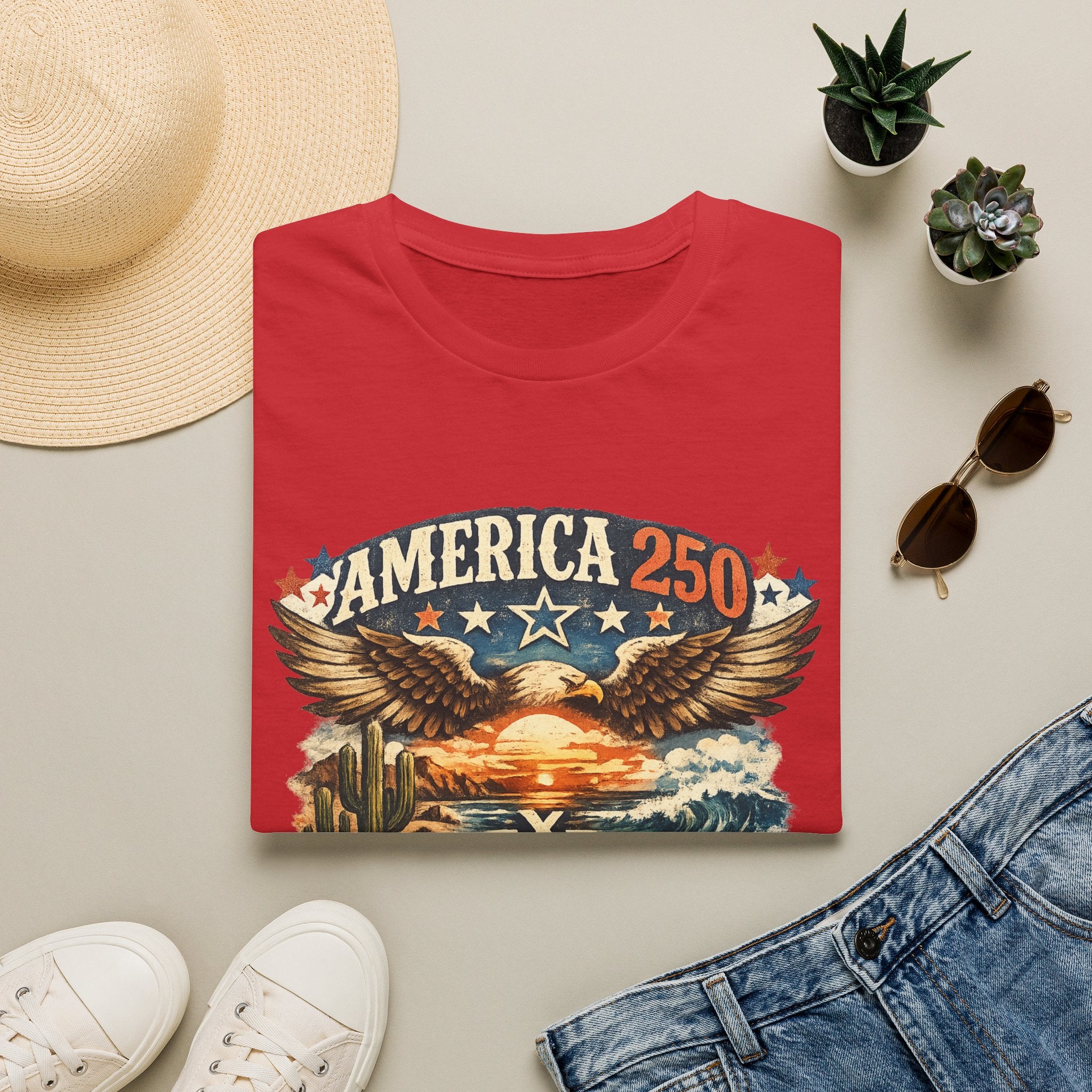 America 250 San Diego California Coastal Tee
