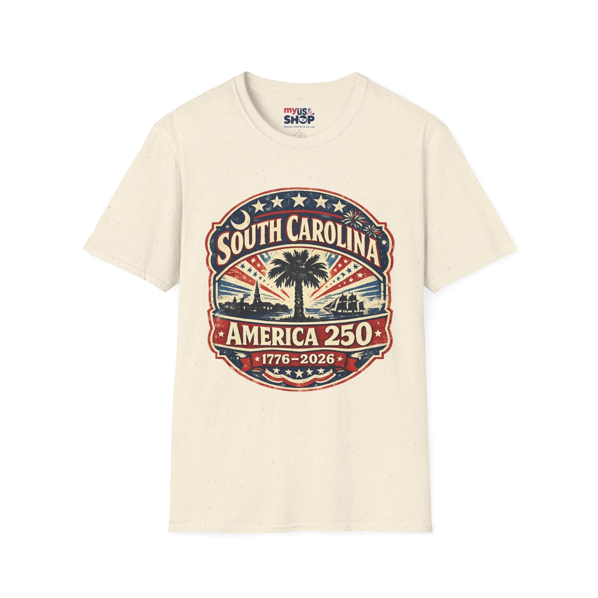 America 250 South Carolina Anniversary T-Shirt — Retro State Pride Tee