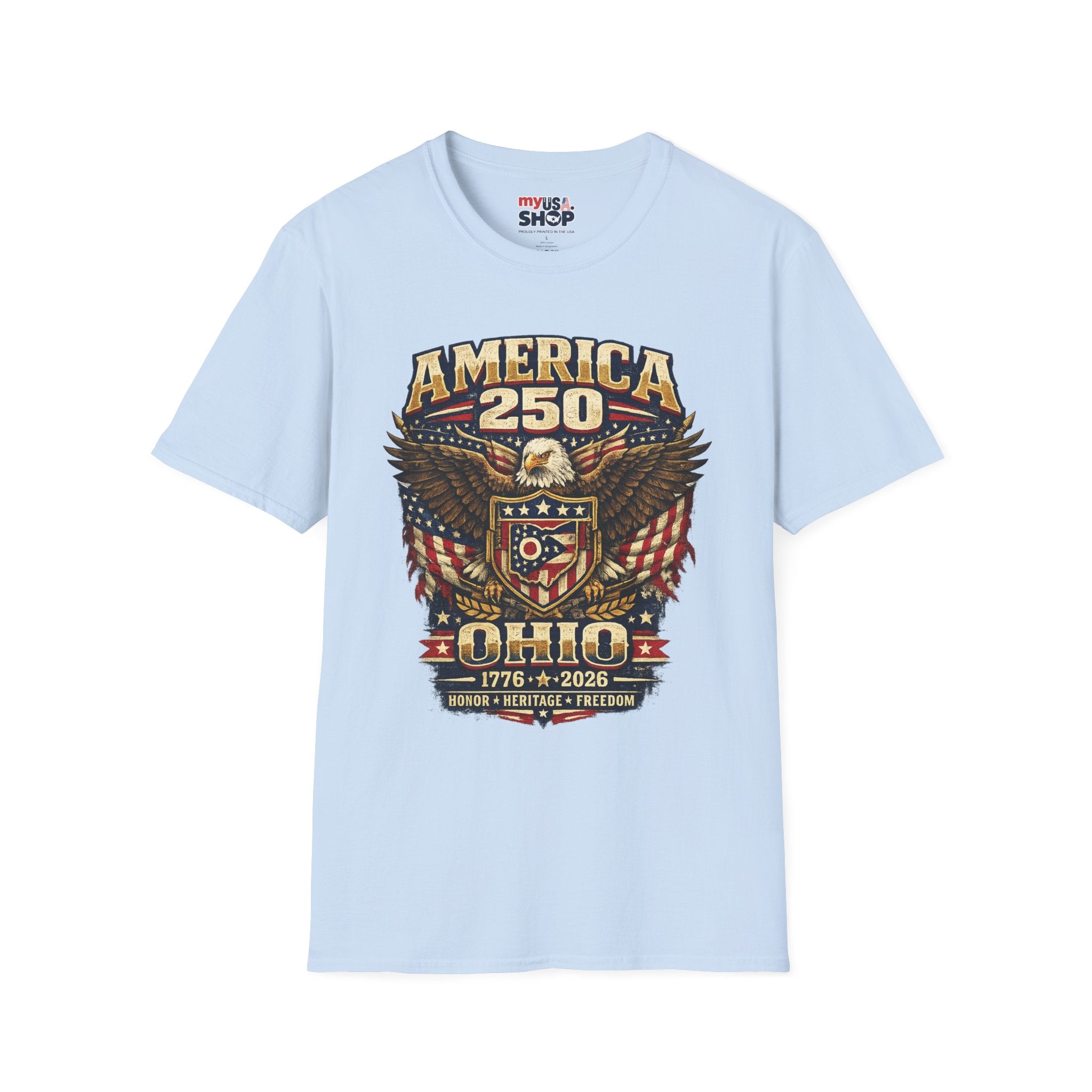 America 250 Ohio Eagle T-Shirt —1776–2026 Patriotic Tee