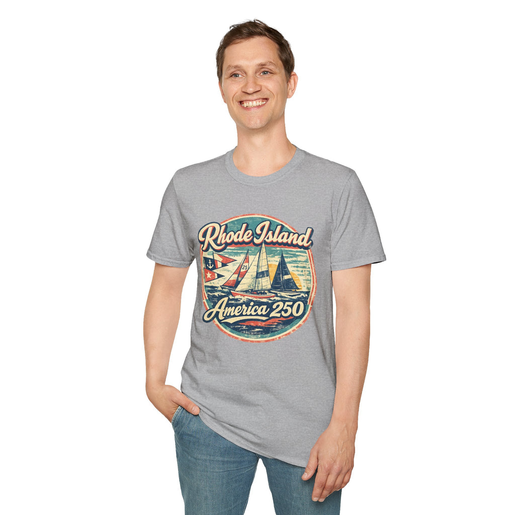 Rhode Island America 250 Shirt — Vintage Sailing Regatta Graphic Tee