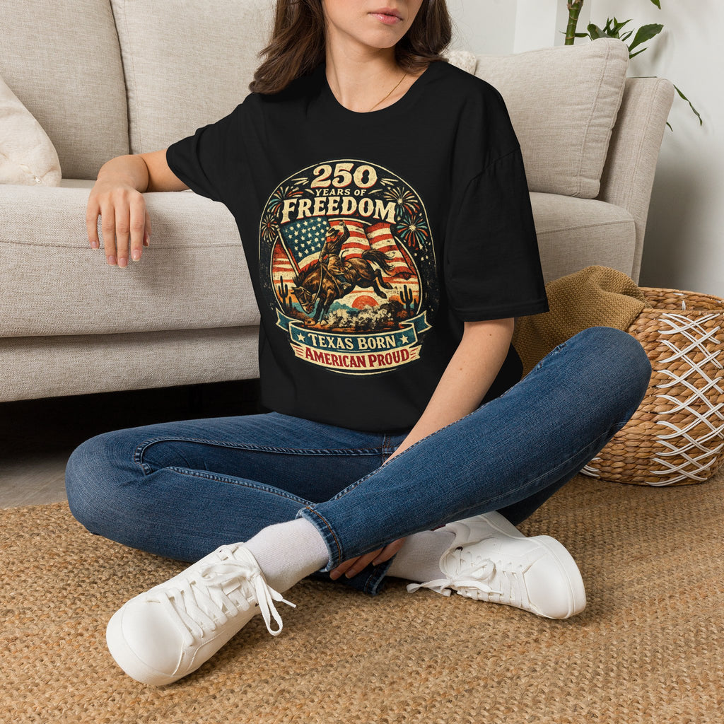 America 250 Texas T-Shirt — Texas Born American Proud Graphic Tee