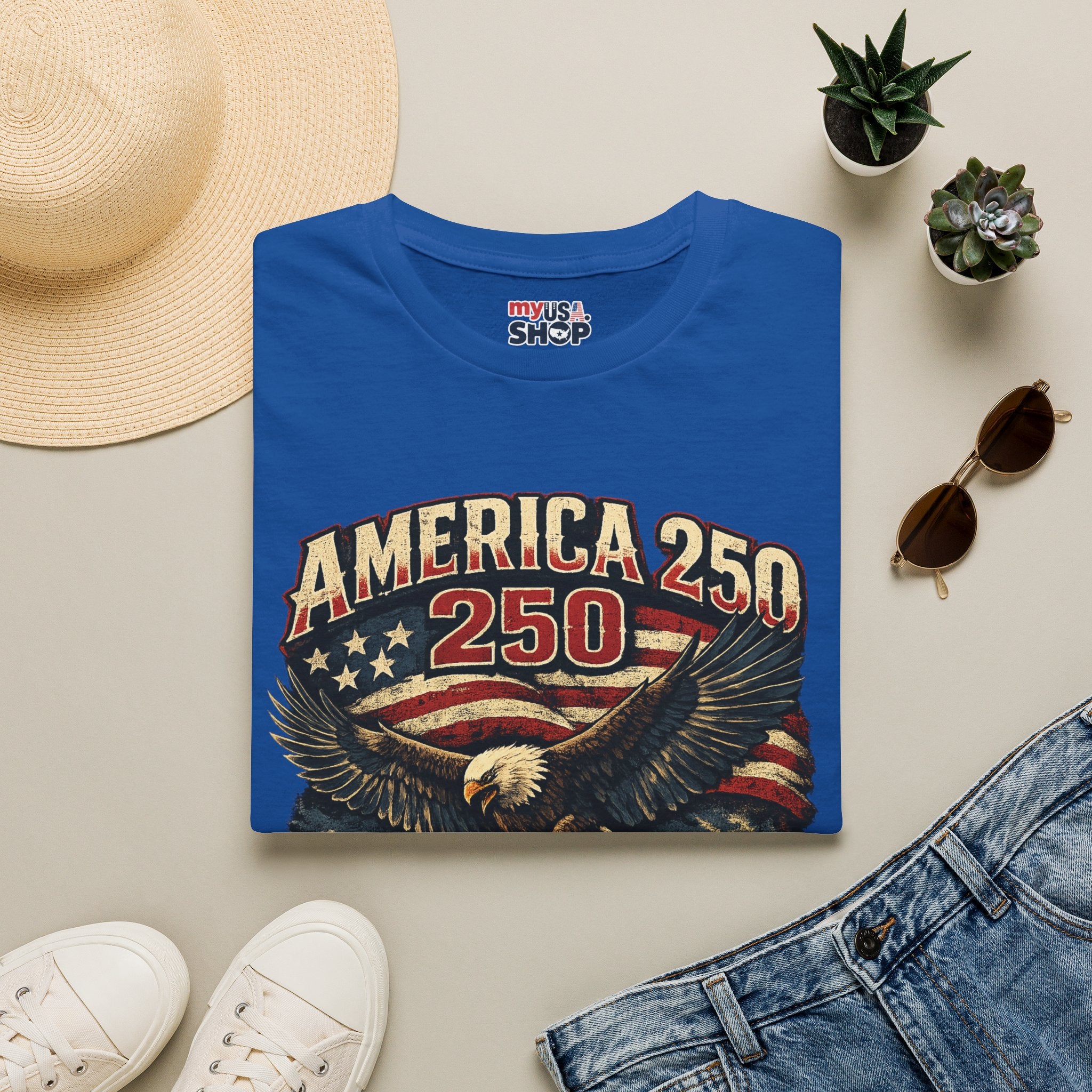 America 250 Eagle T-Shirt — Washington State Patriotic Tee