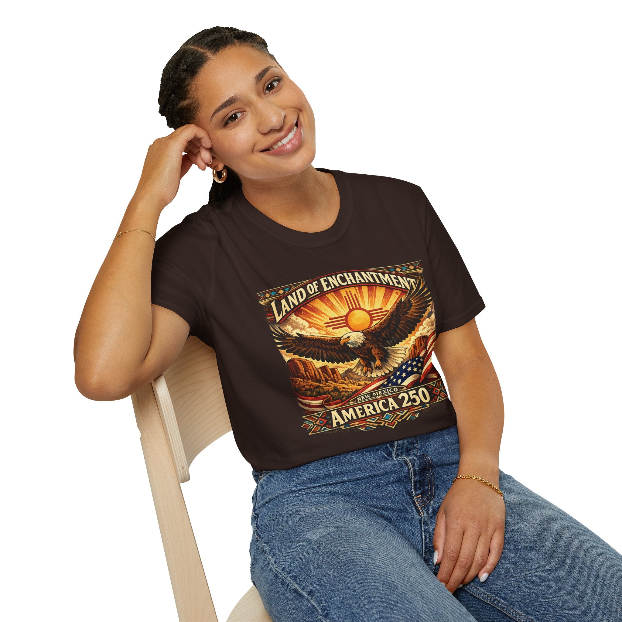 America 250 Land of Enchantment Eagle — New Mexico Patriotic Graphic Tee