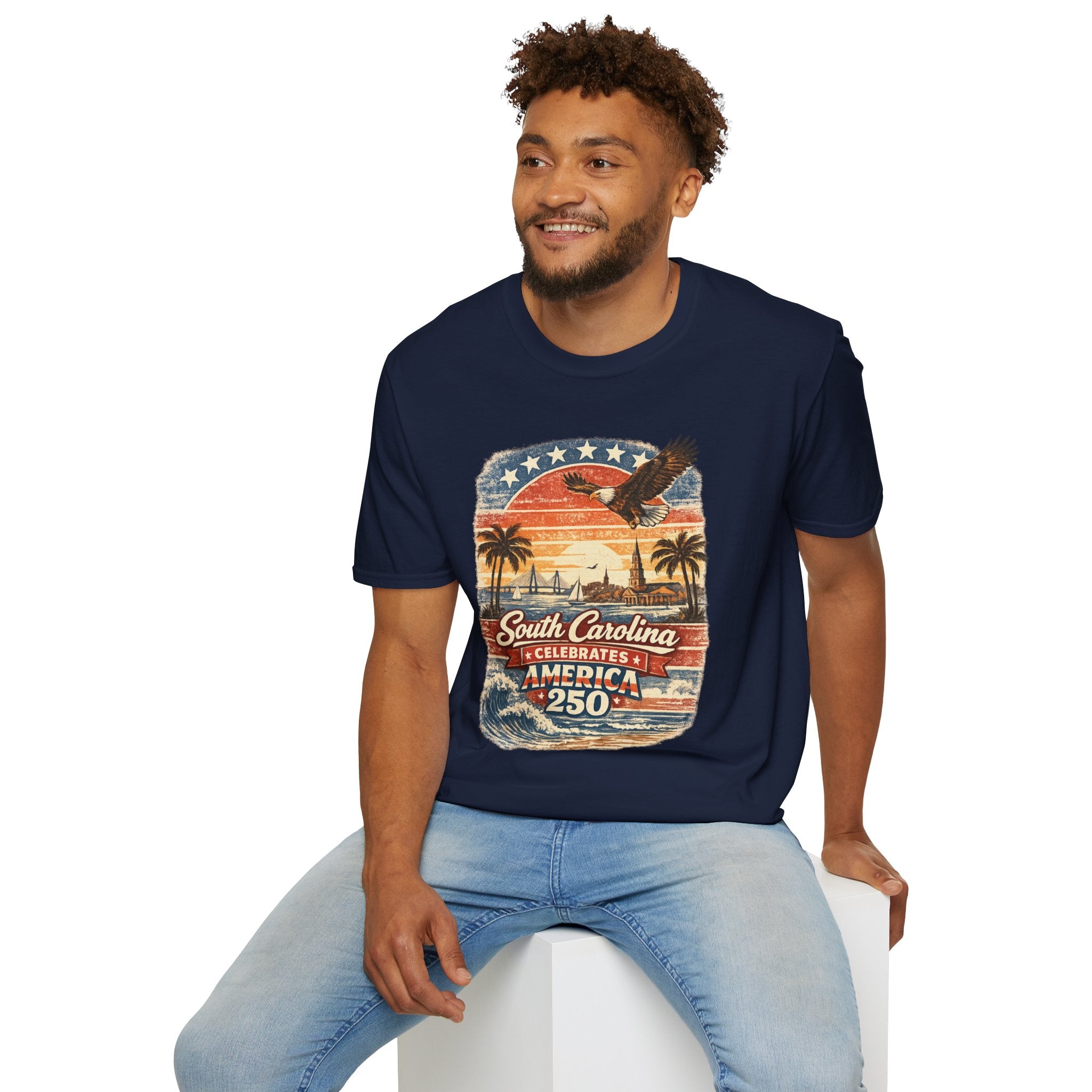 South Carolina Vintage Eagle T-Shirt — America Celebrates 250 Retro Tee