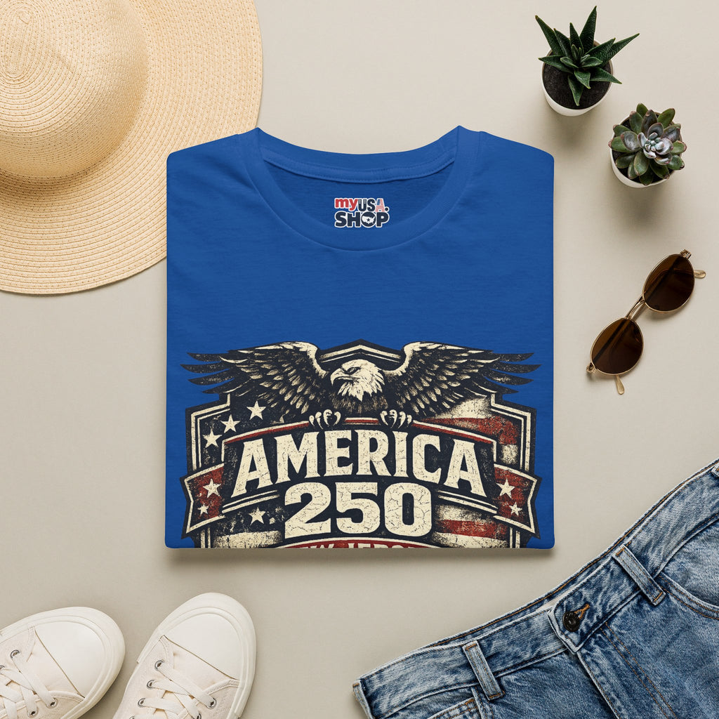America 250 New Jersey — Vintage Eagle Patriotic