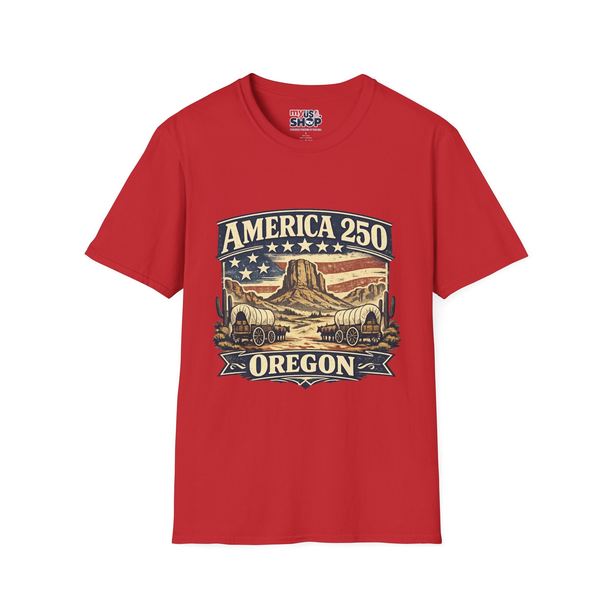 America 250 Shirt — Oregon Western Pioneer Trail Graphic Tee