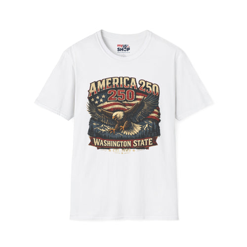 America 250 Eagle T-Shirt — Washington State Patriotic Tee