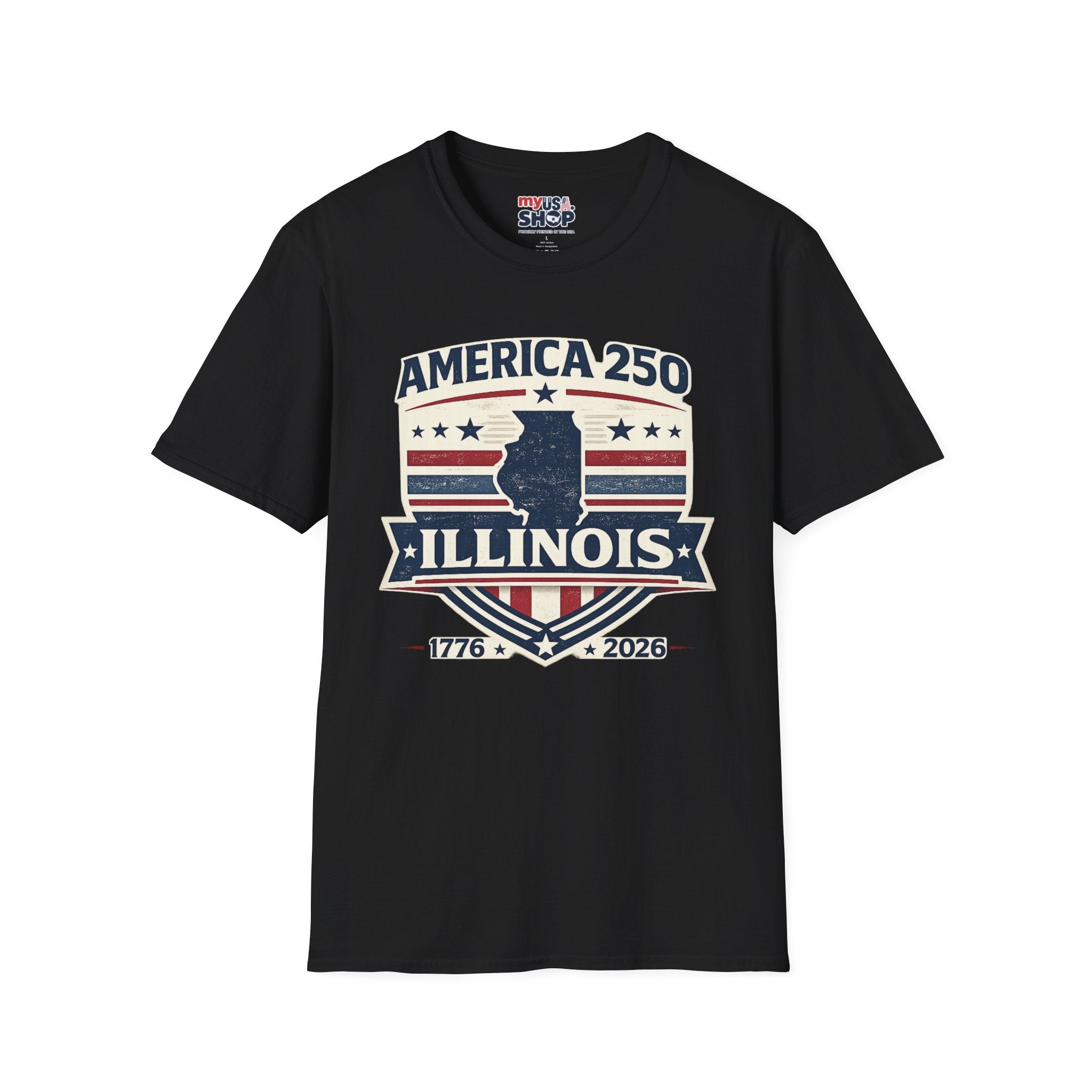 America 250 Illinois T-Shirt — 1776–2026 USA State Pride Tee