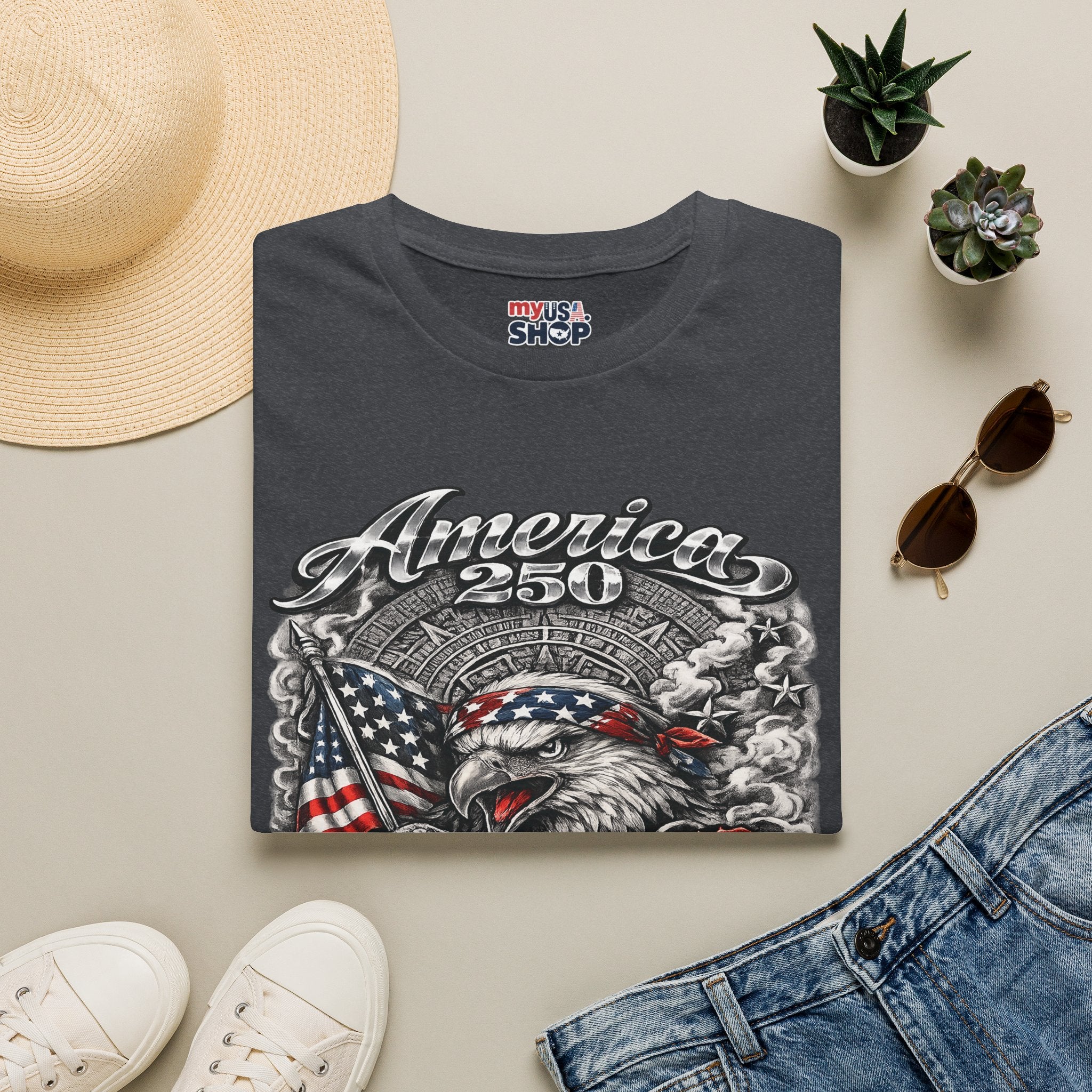 America 250 Eagle Flag — Born & Proud Patriotic