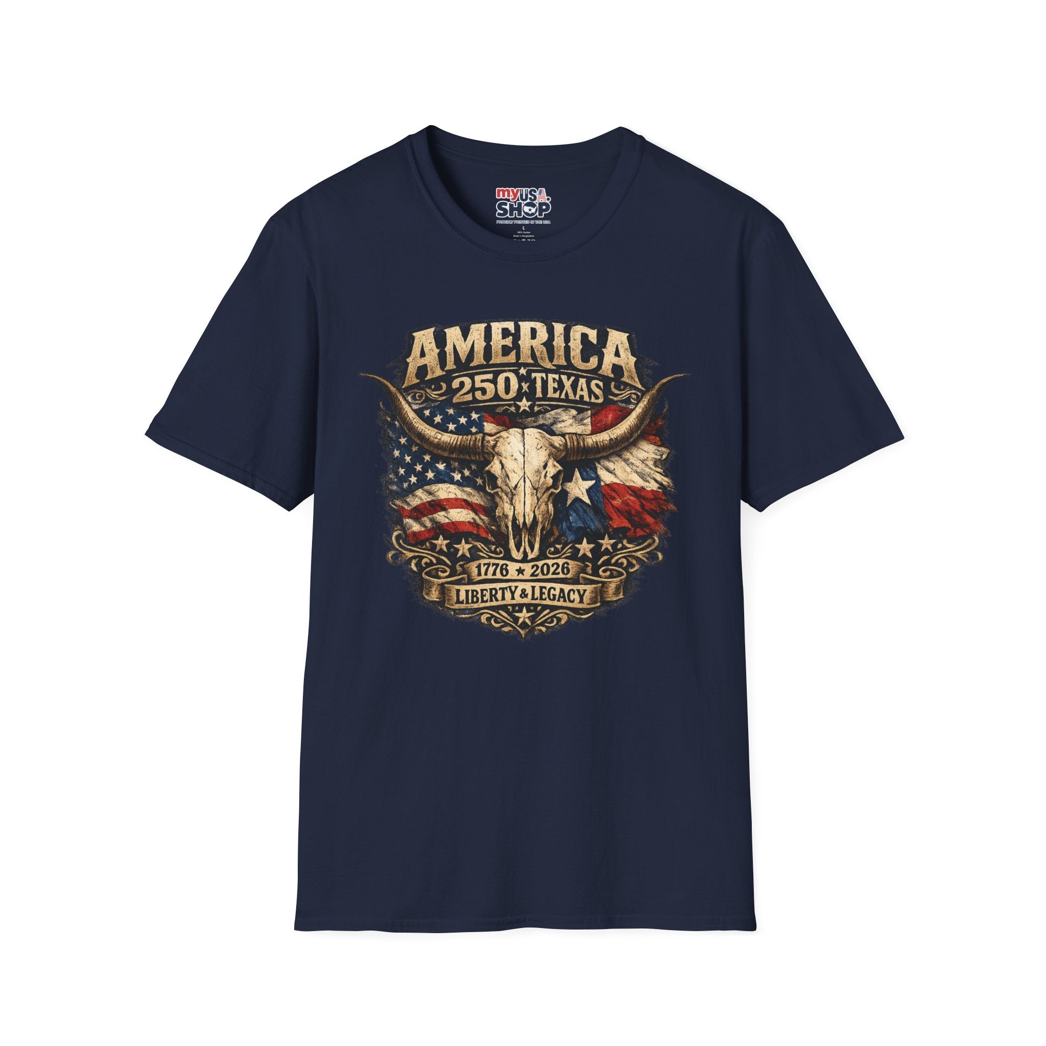 America 250 Texas Shirt — Liberty & Legacy Western Graphic Tee