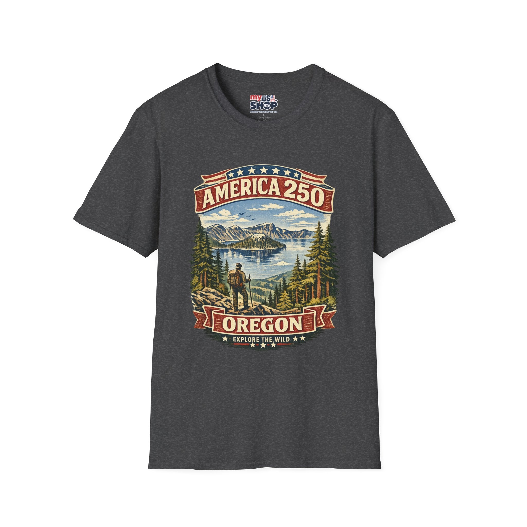 America 250 X Oregon Shirt — Explore The Wild Adventure Graphic Tee