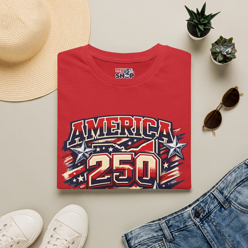 America 250 – Ohio Celebrating History Patriotic Vintage Tee Design
