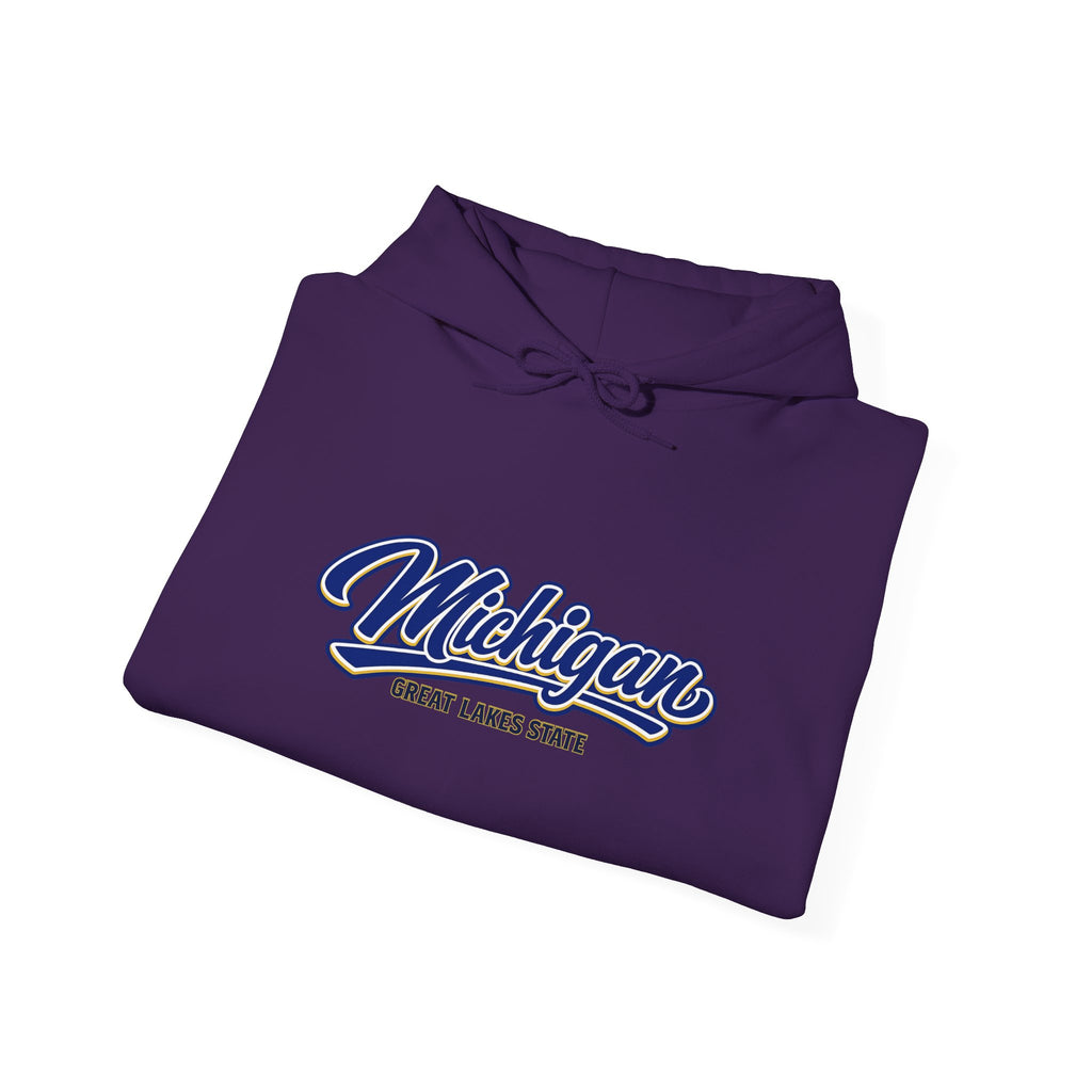Michigan Great Lakes State Heavy Blend Hooded Sweatshirt