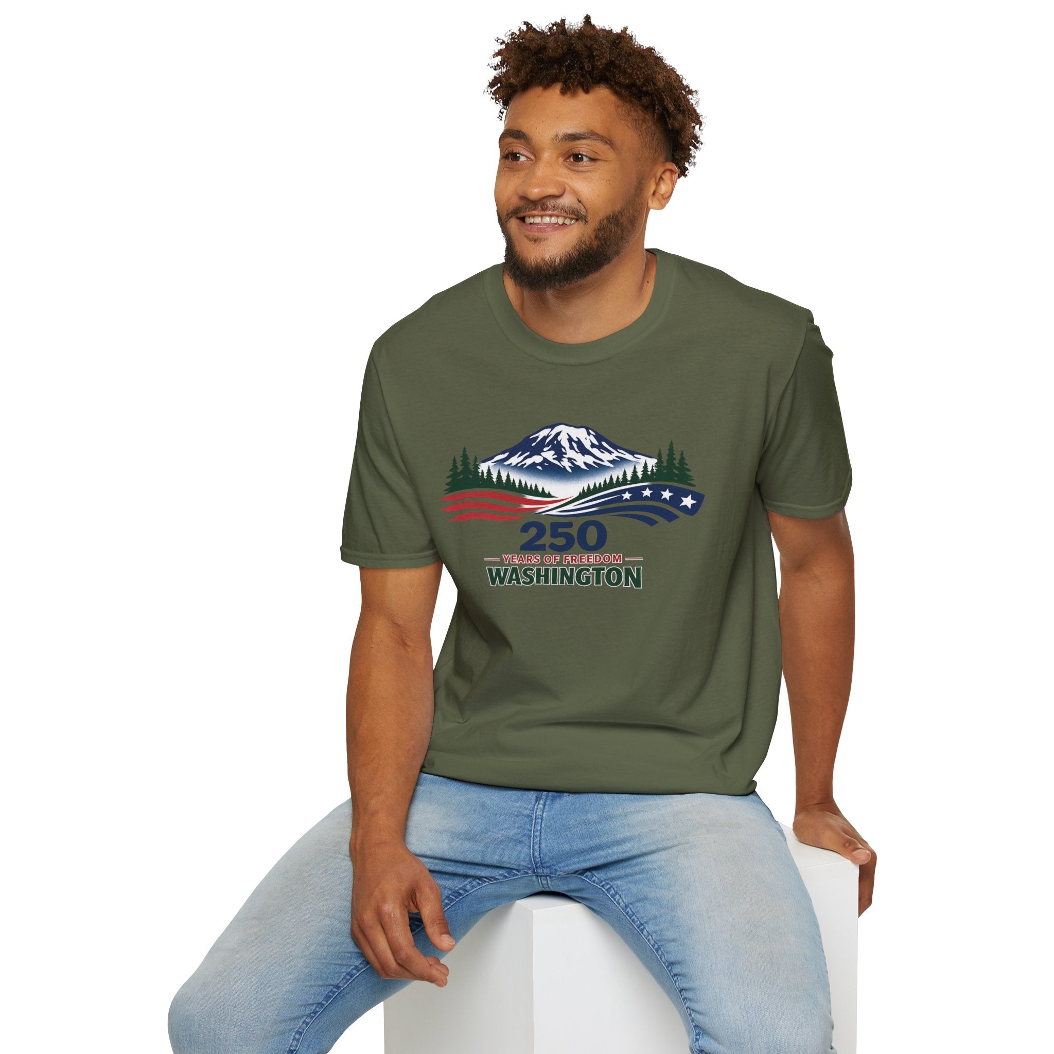 America 250 Washington T-Shirt - Unisex Softstyle T-Shirt