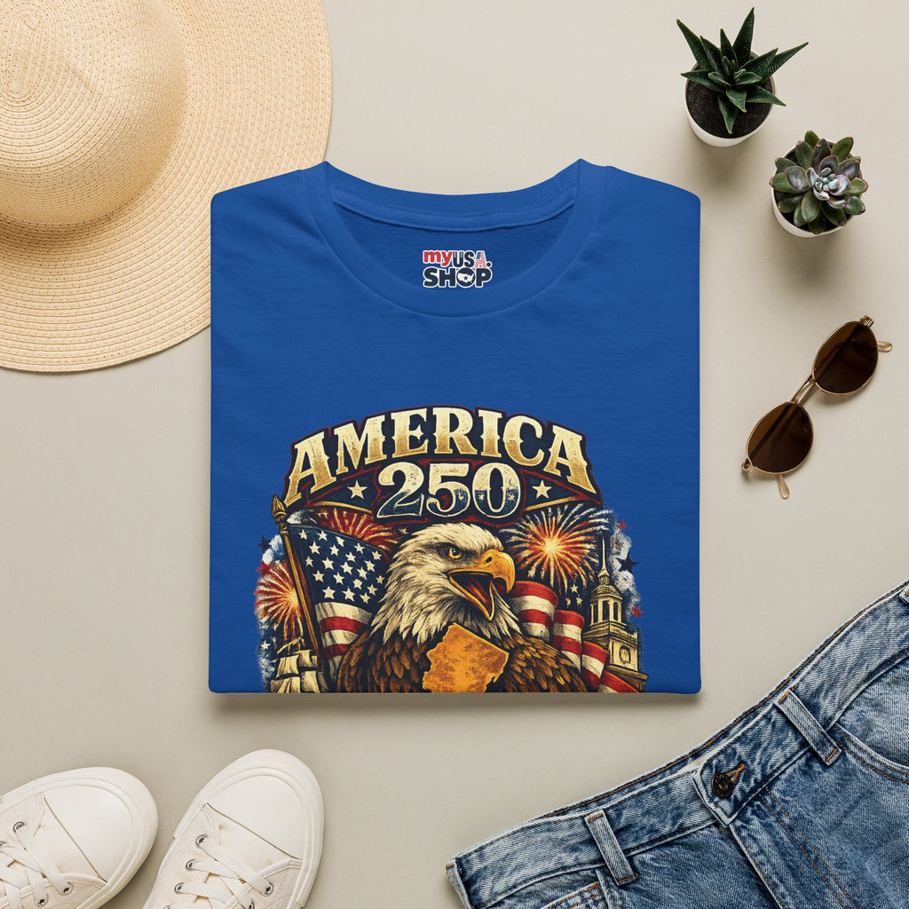 America 250 Eagle T‑Shirt — New Jersey Patriotic Tee