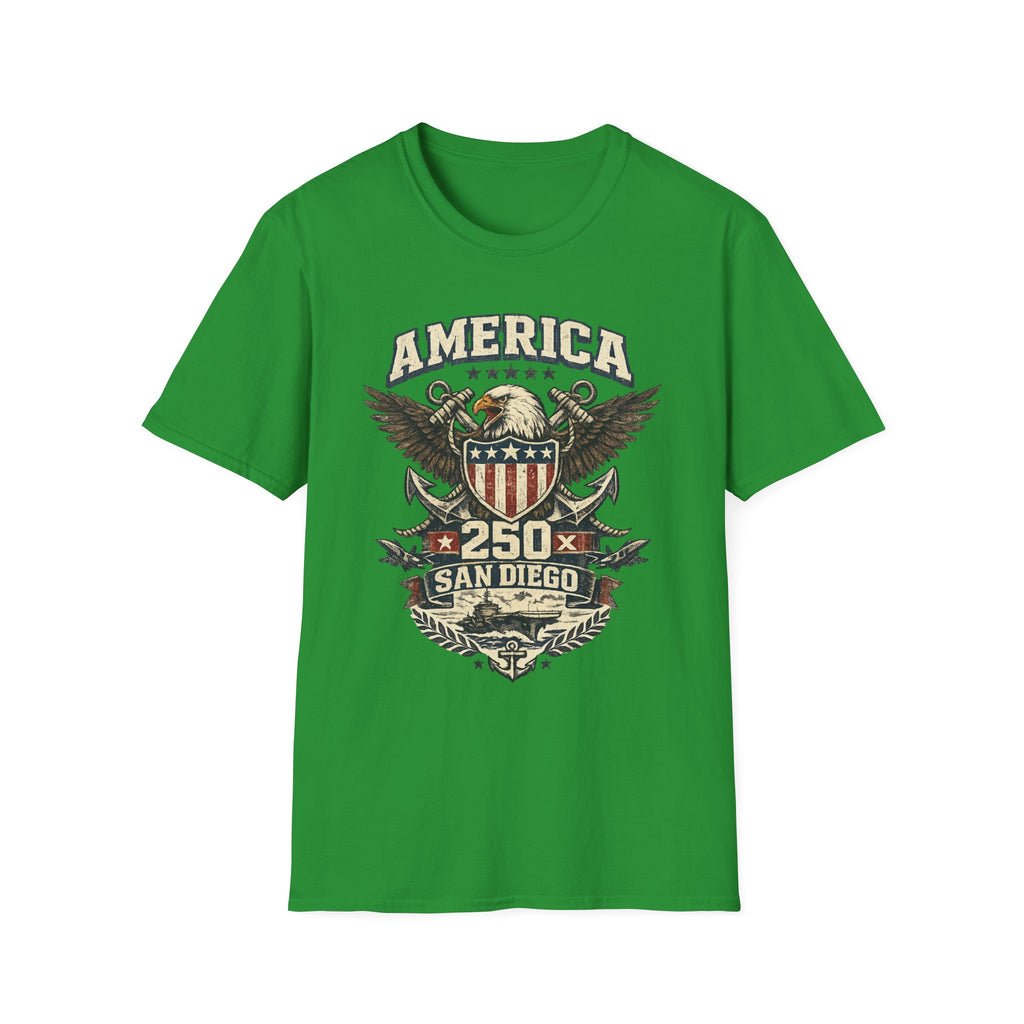 America 250 San Diego California Emblem Tee