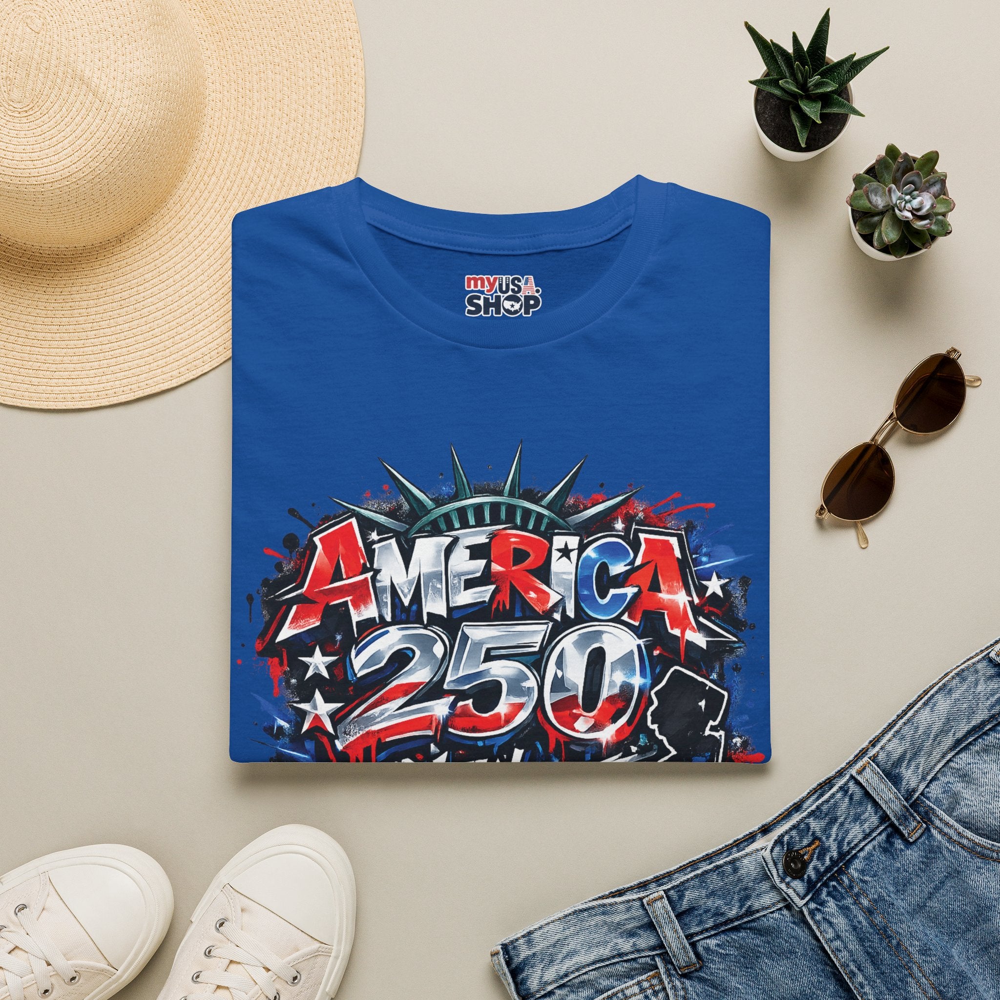 America 250 T-Shirt — New Jersey Patriotic USA 250th Anniversary Graphic Tee