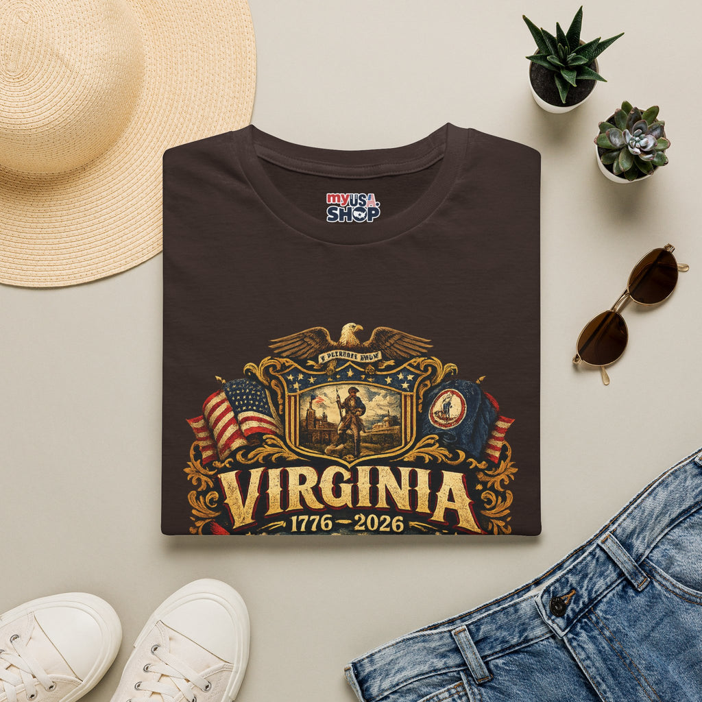 America 250 Co Virginia 250th Anniversary T-Shirt - Commemorative State Pride Tee