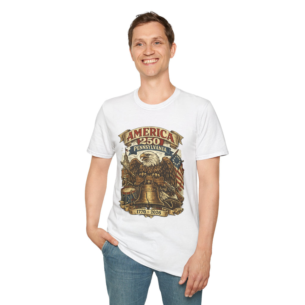 Pennsylvania America 250 Shirt — Colonial Eagle Heritage Graphic Tee