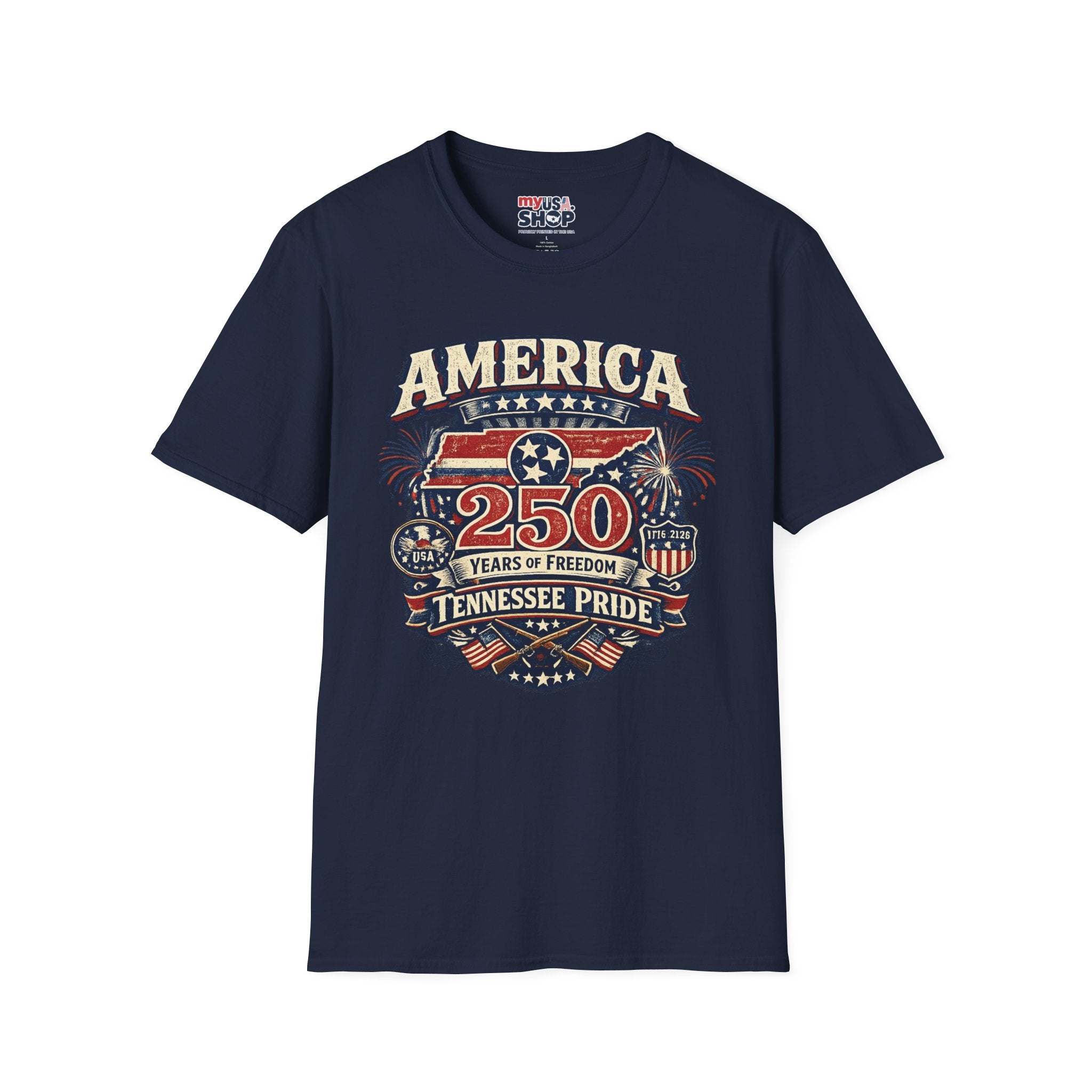 America 250 Tennessee Pride Shirt — 250 Years of Freedom Graphic Tee