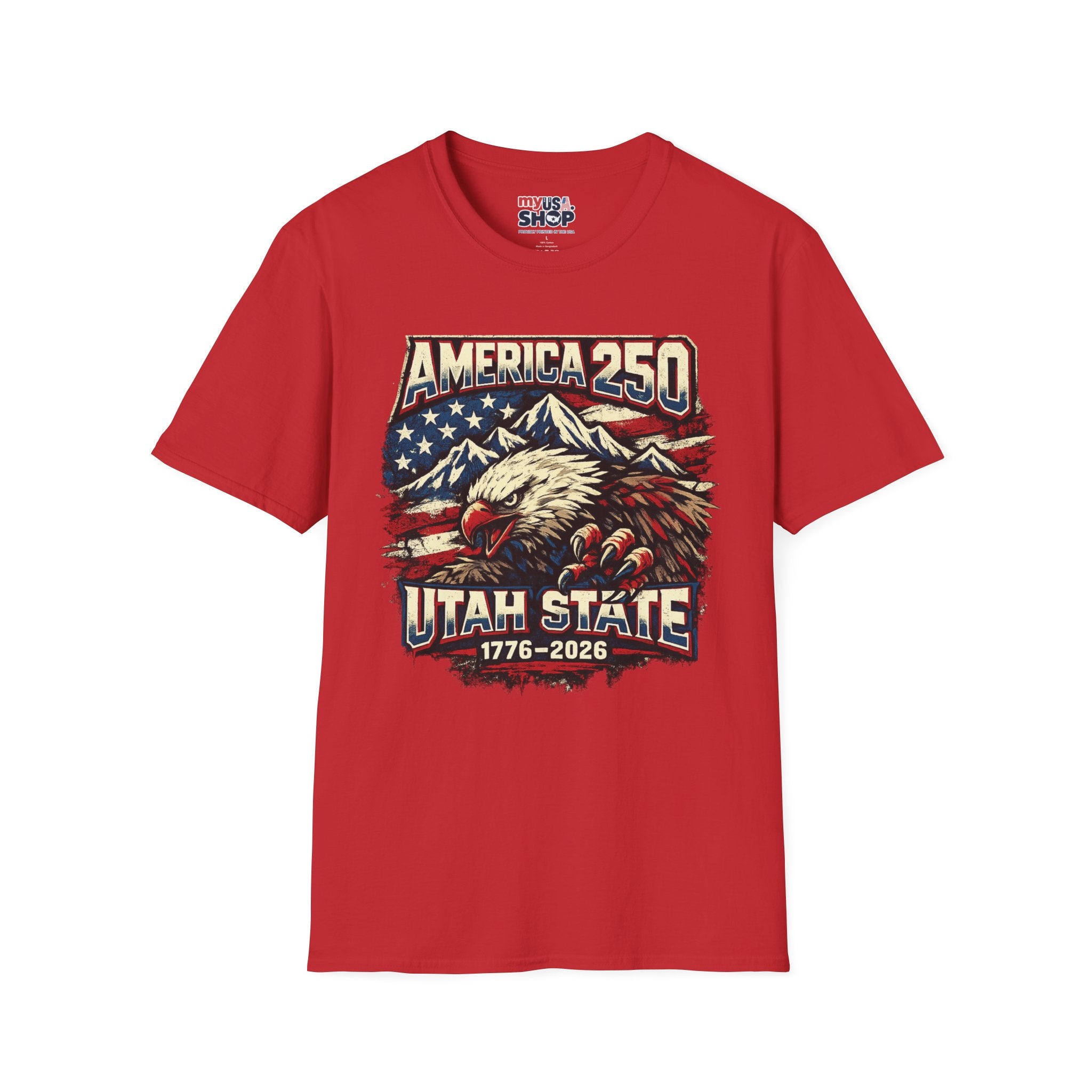 America 250 Utah State T-Shirt — Patriotic Eagle Mountain Graphic Tee