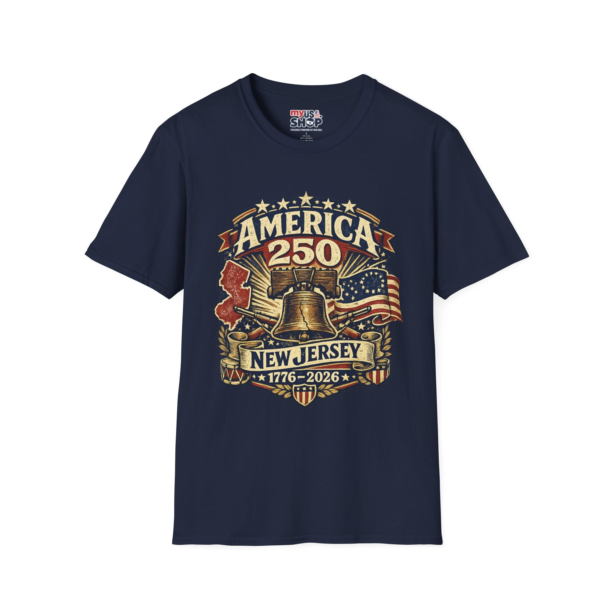 America 250 New Jersey Bicentennial Liberty Bell Tee