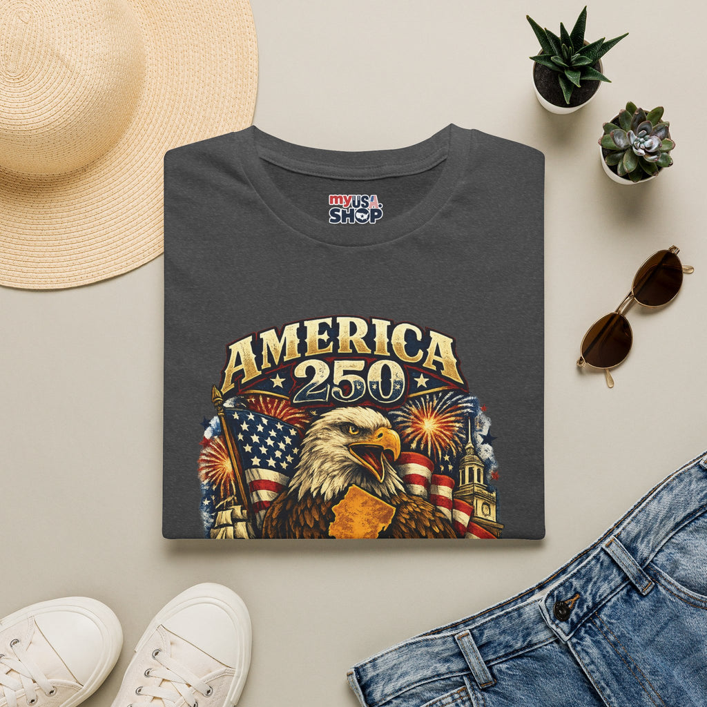 America 250 Eagle T‑Shirt — New Jersey Patriotic Tee