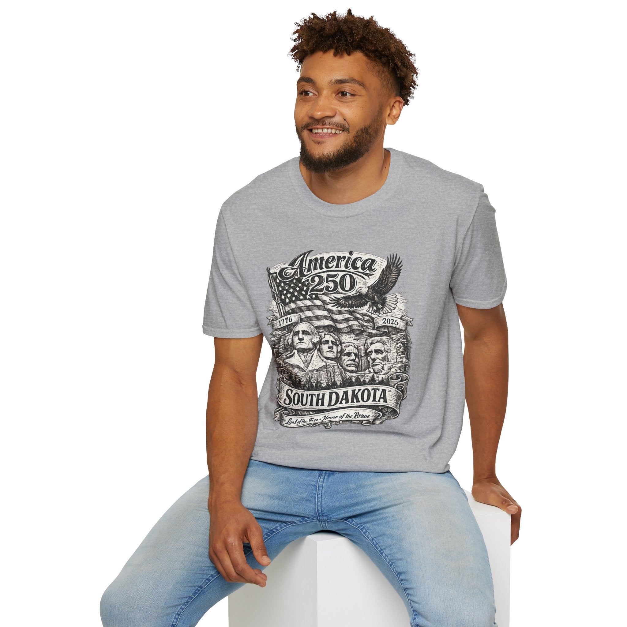 America 250 South Dakota T-Shirt — Mount Rushmore Patriotic Anniversary Graphic Tee