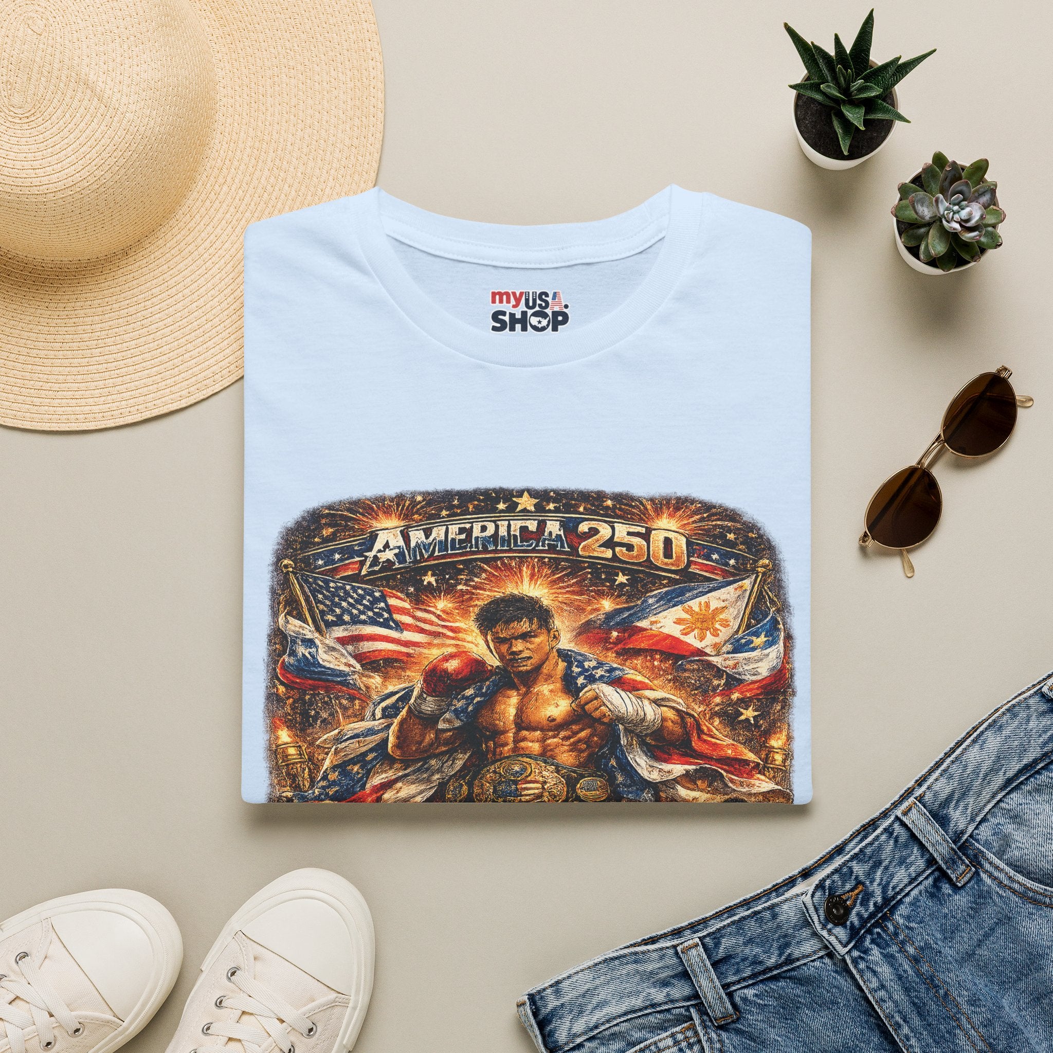 Filipino Pride 'Pinoy Heart' Graphic — America 250 Patriotic Design