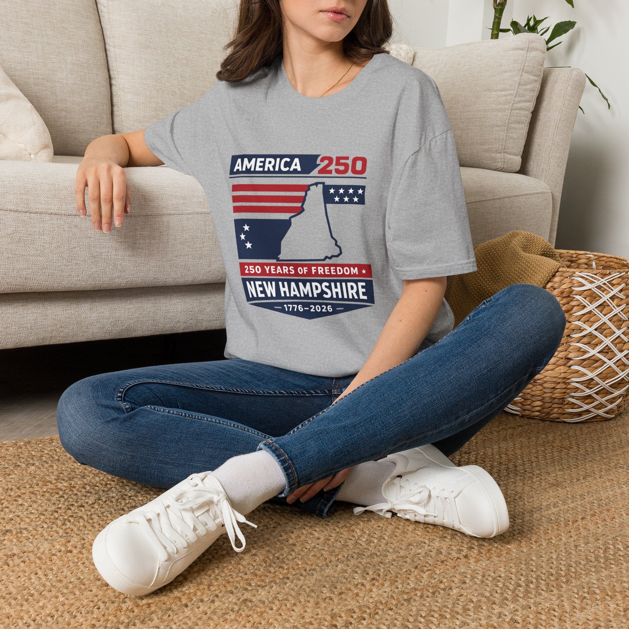 America 250 x New Hampshire Map