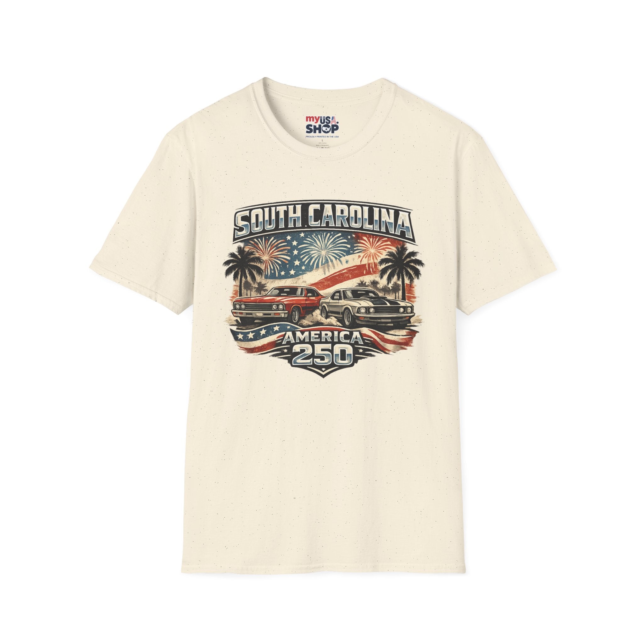 America 250 South Carolina Retro Fireworks T-Shirt