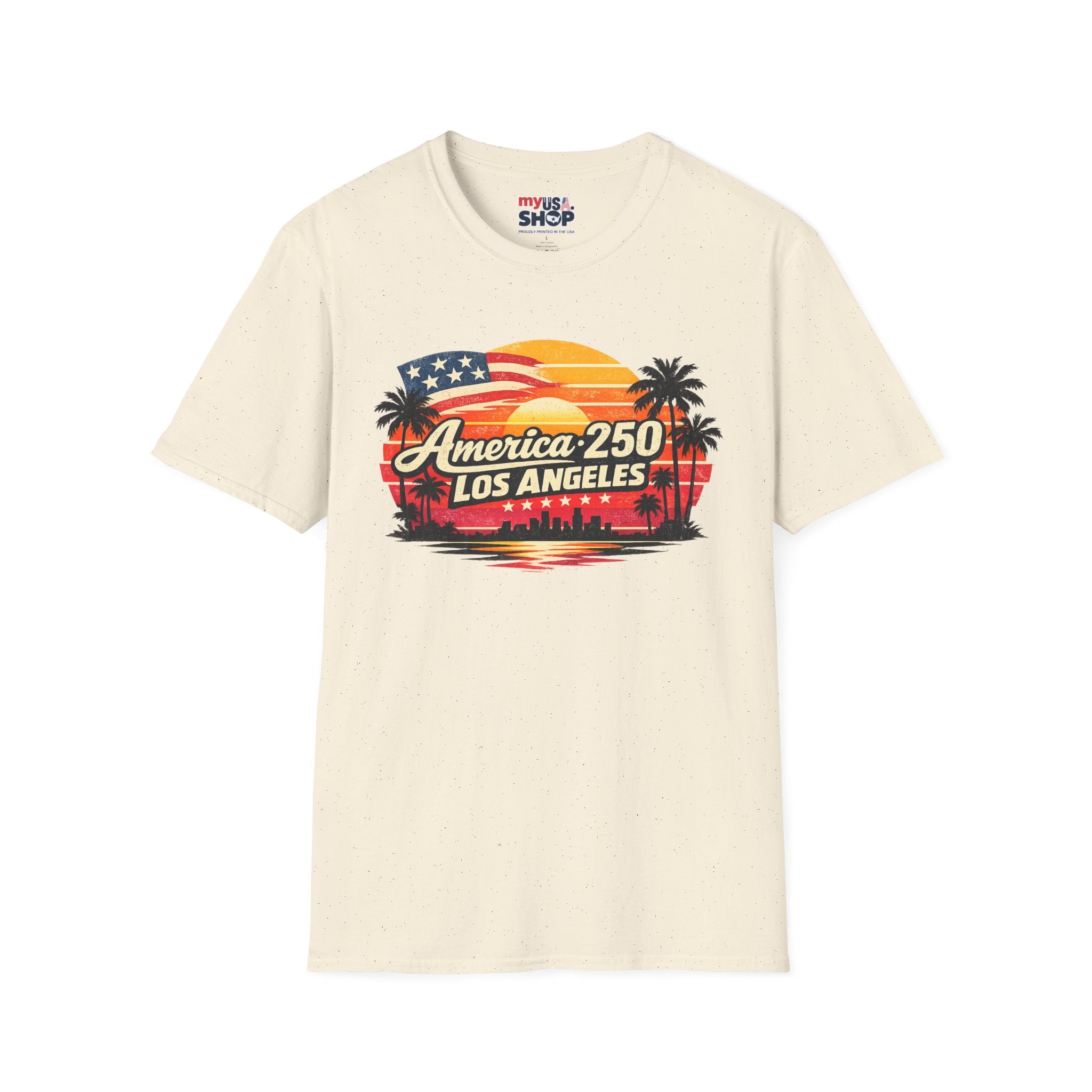 America 250 Los Angeles Retro Sunset California Tee