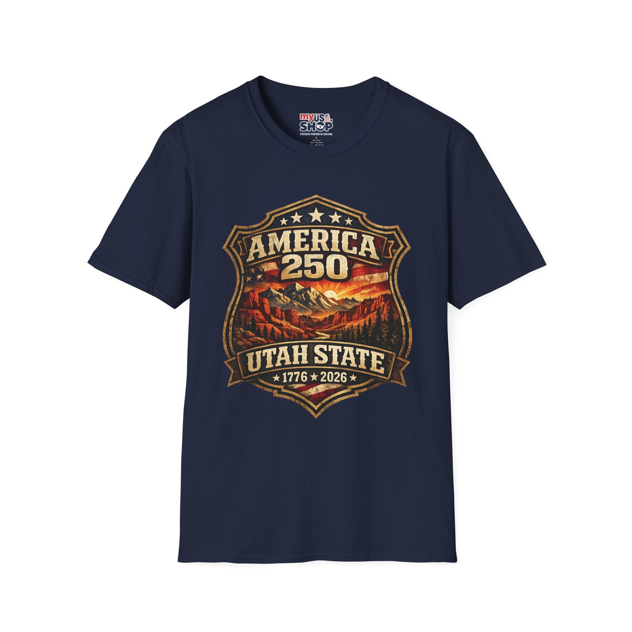 America 250 Utah State Shirt — Vintage Canyon Heritage Tee