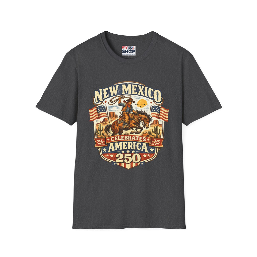America 250 New Mexico Cowboy Rodeo T-Shirt — Vintage Western Tee