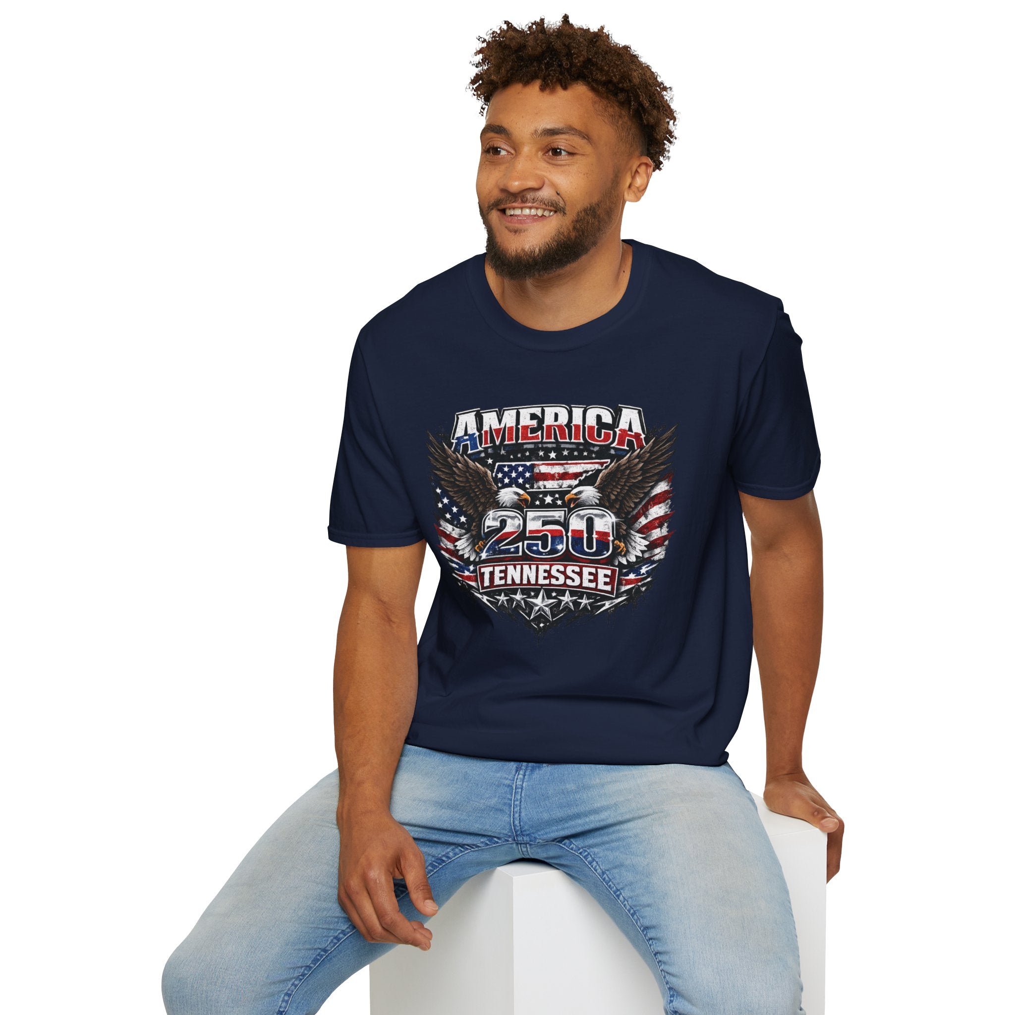 America 250 Tennessee T-Shirt — Vintage Patriotic Eagle Graphic Tee