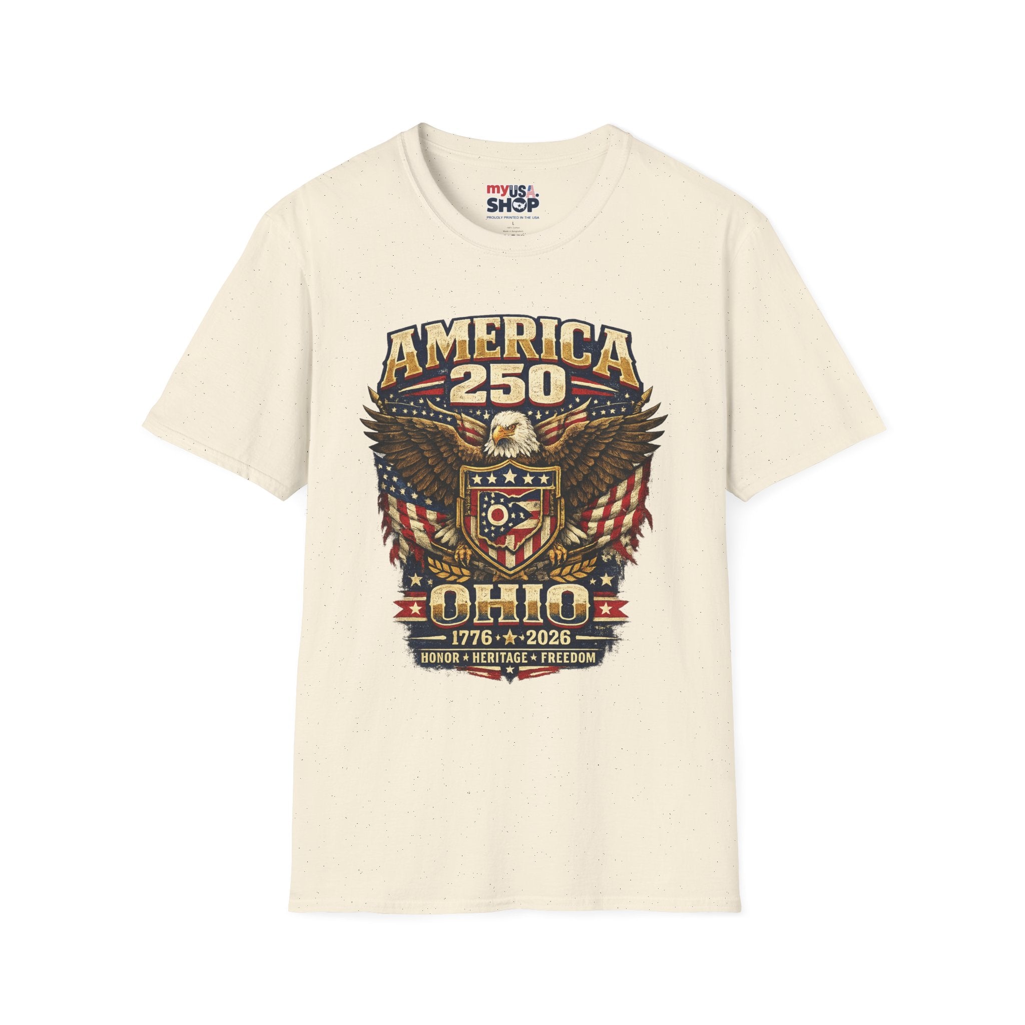 America 250 Ohio Eagle T-Shirt —1776–2026 Patriotic Tee