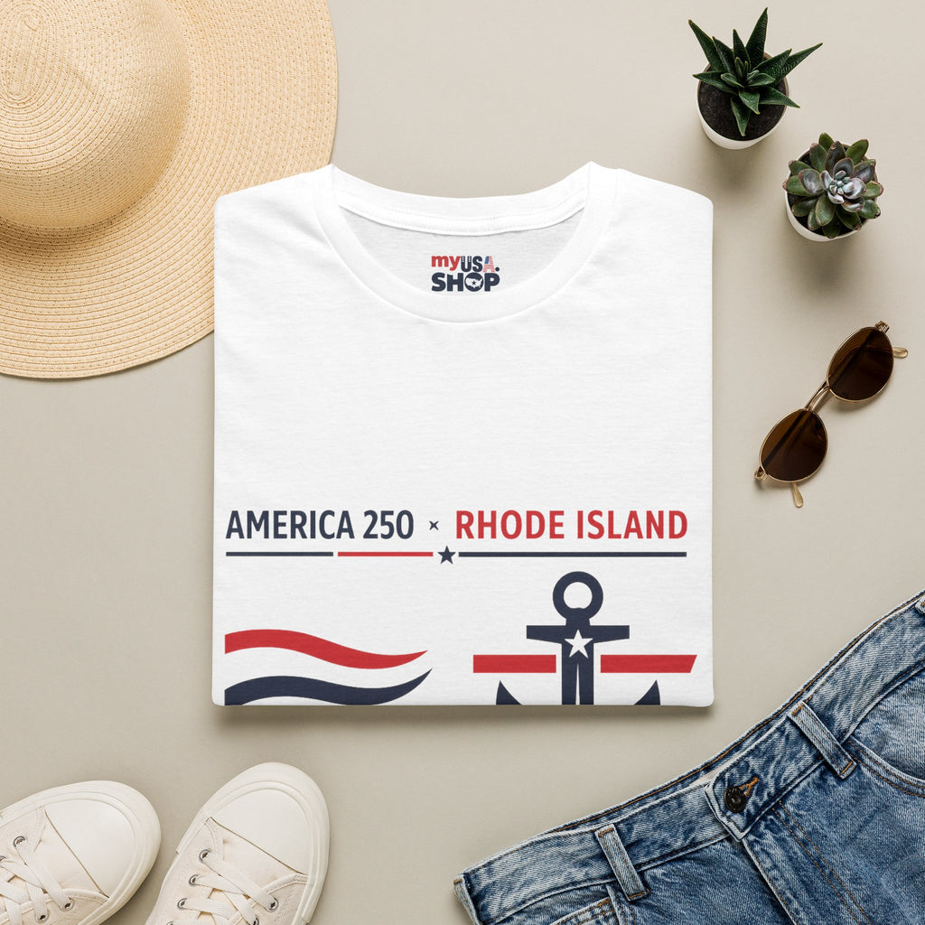 RI250 Rhode Island America 250 Shirt — Modern Nautical Graphic Tee