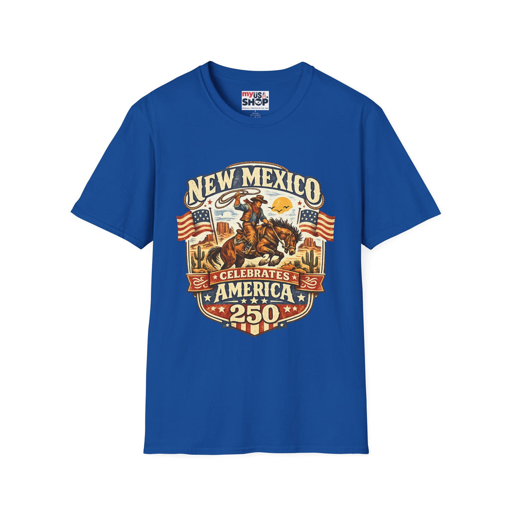 America 250 New Mexico Cowboy Rodeo T-Shirt — Vintage Western Tee