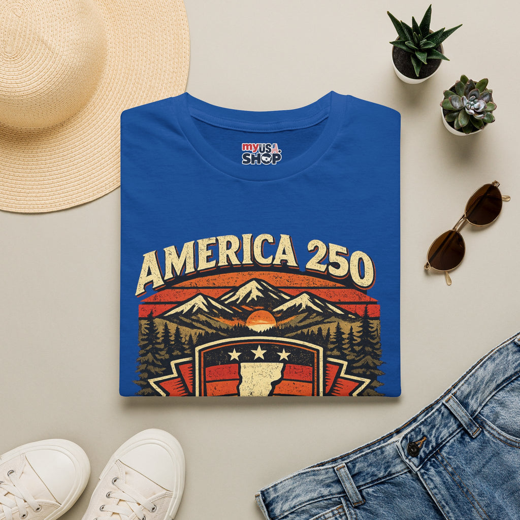 America 250 – 250 Years of American Freedom Vermont Vintage Tee Design