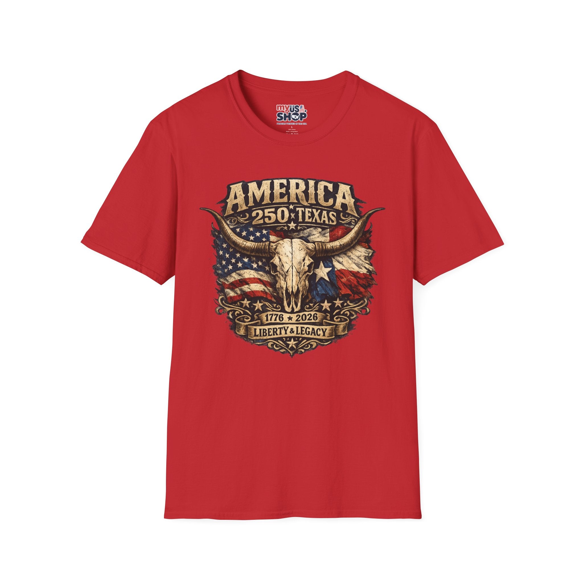 America 250 Texas Shirt — Liberty & Legacy Western Graphic Tee