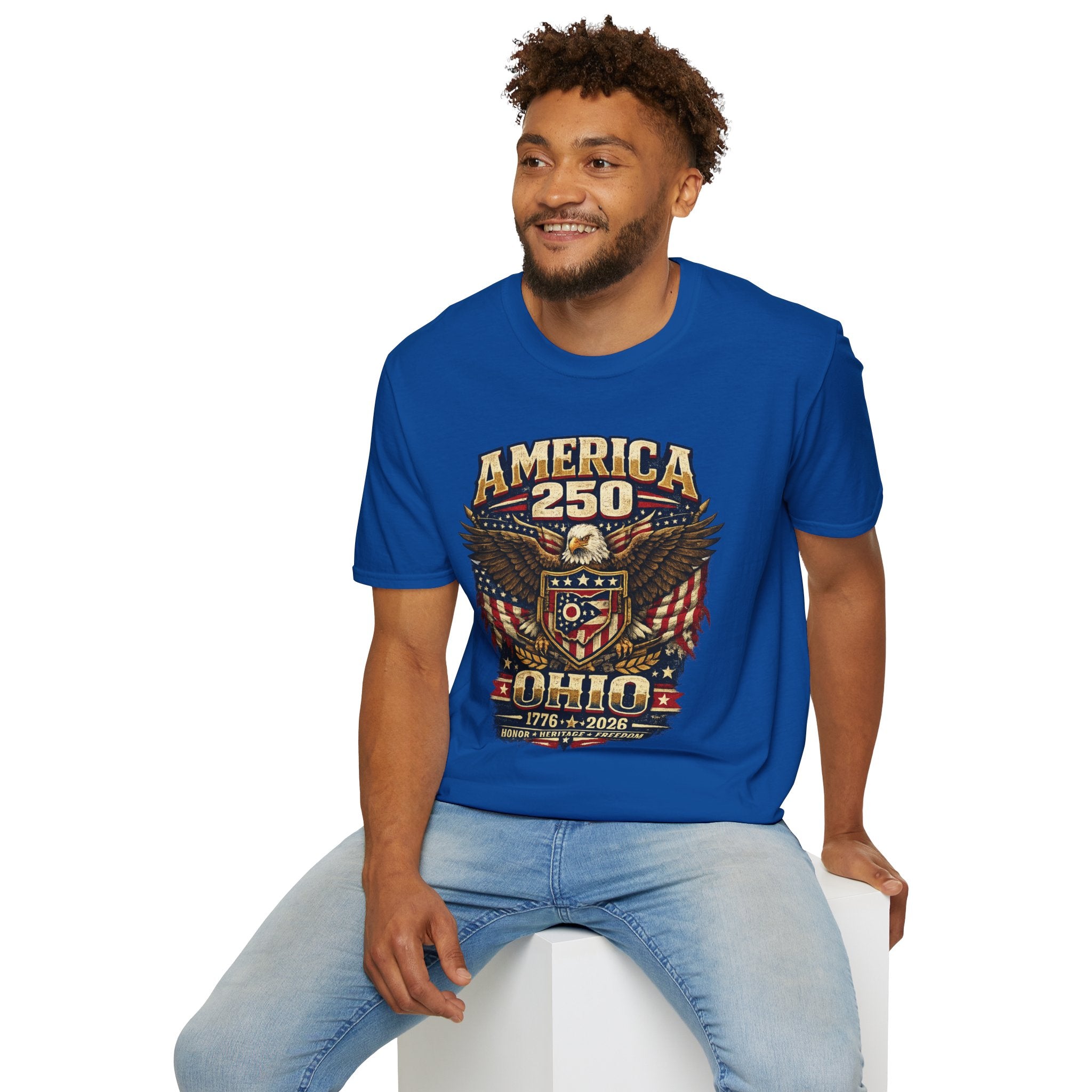 America 250 Ohio Eagle T-Shirt —1776–2026 Patriotic Tee