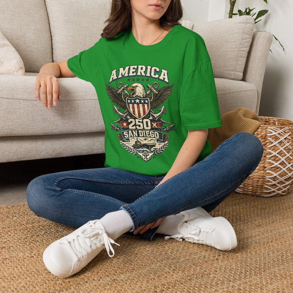 America 250 San Diego California Emblem Tee
