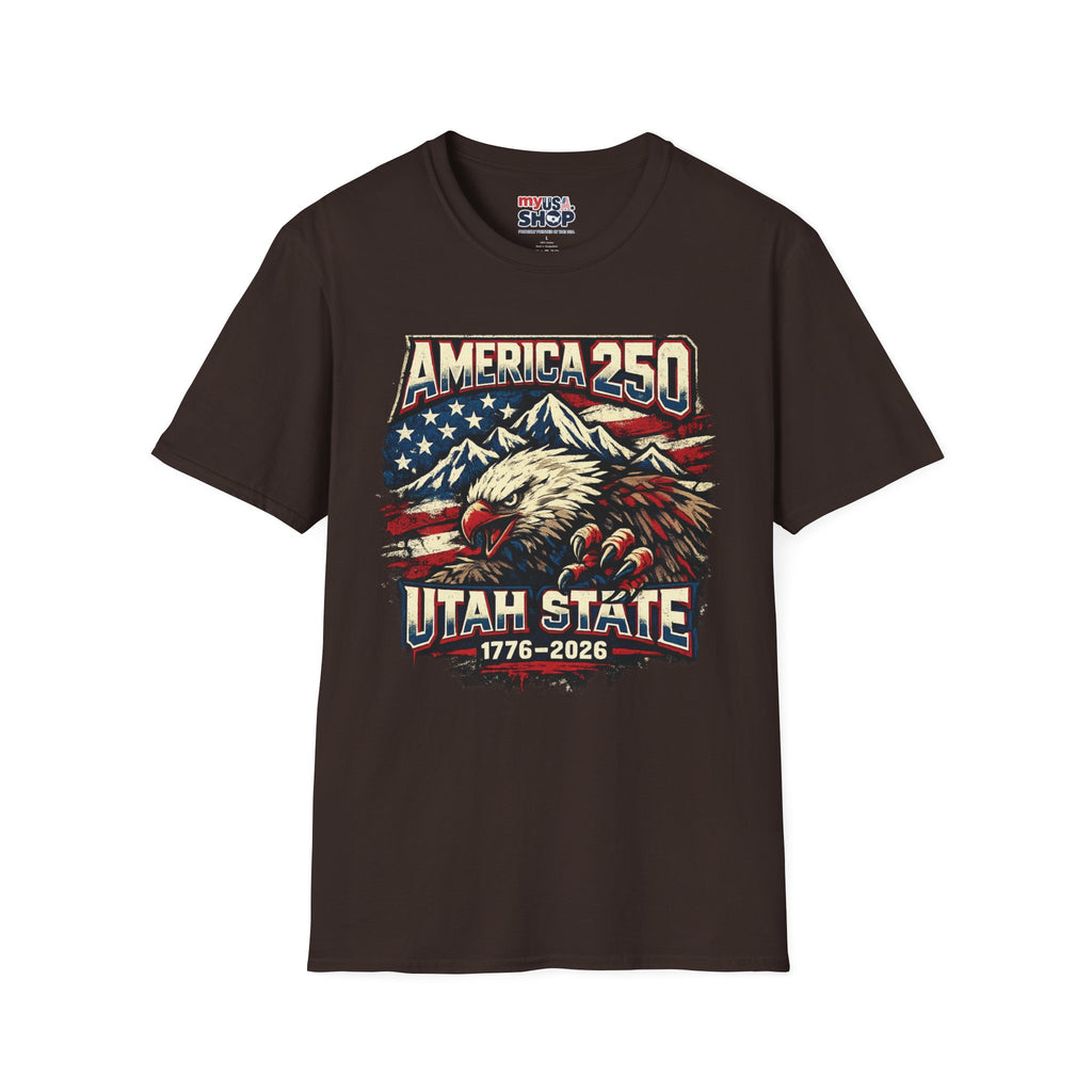 America 250 Utah State T-Shirt — Patriotic Eagle Mountain Graphic Tee